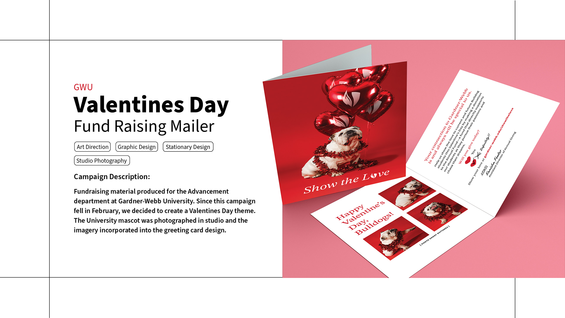 Gardner-Webb University Valentines Day Card - Fund Raising Mailer