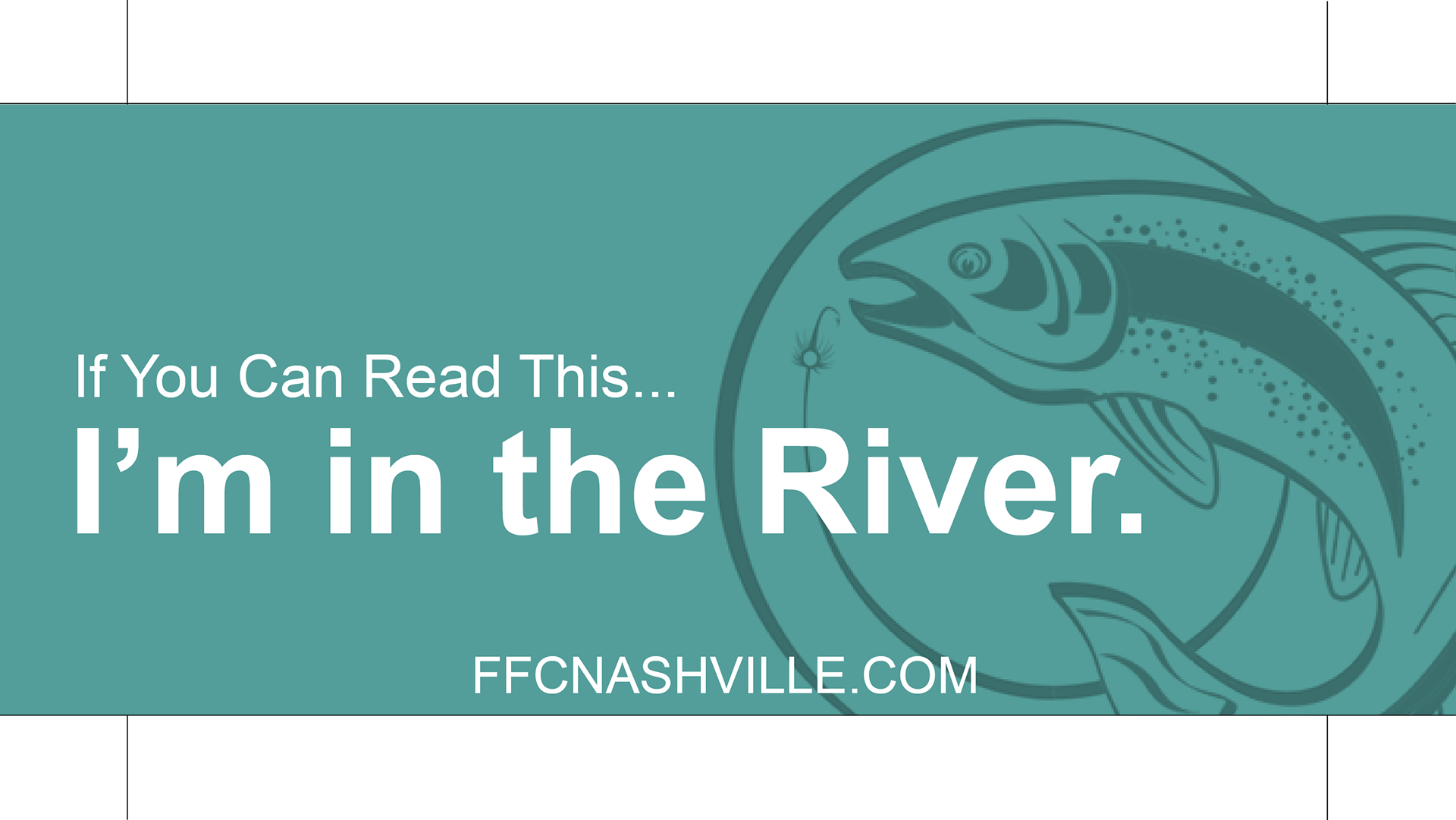 Fly Fisherman Club.- Nashville Chapter. Bumper Sticker Design.