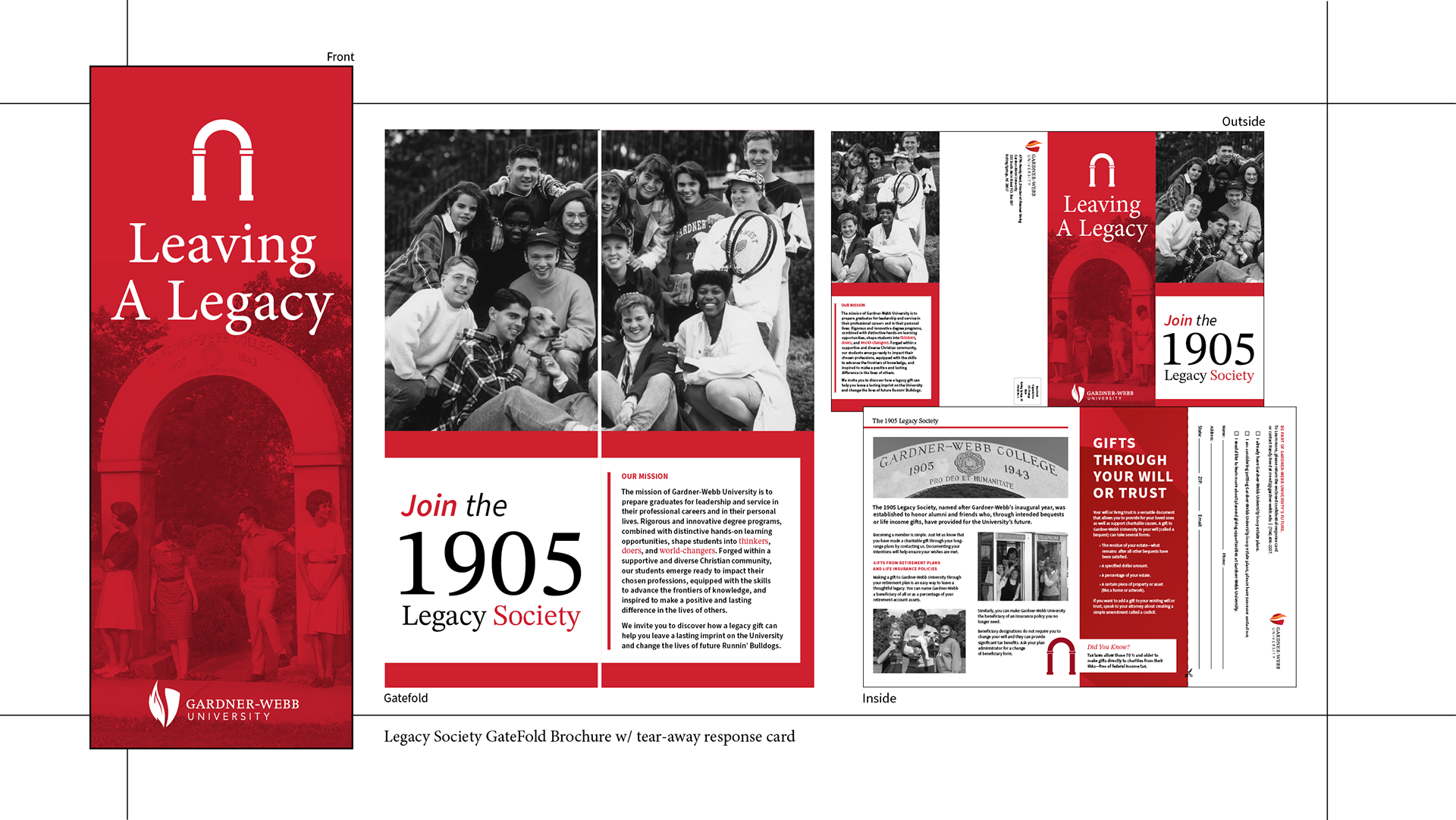 Gardner-Webb University - 1905 Legacy Society Printed Gate-fold Brochure