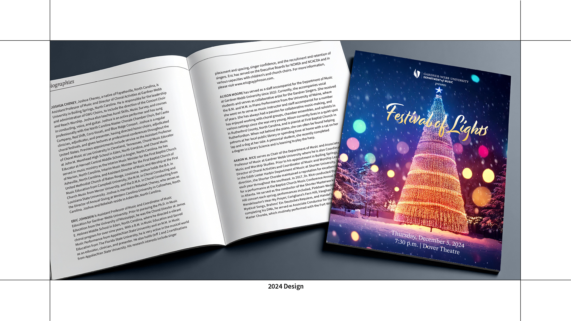 2024 Festival of Lights - Christmas Event Program. Digital Illustration, Program Design & Layout.