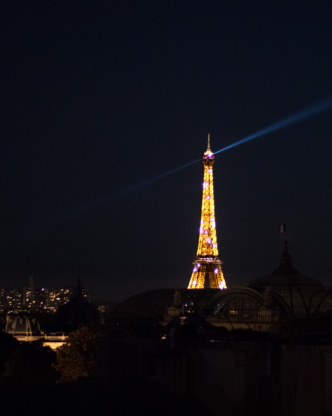 Eiffel Tower Light Show from my hotel room