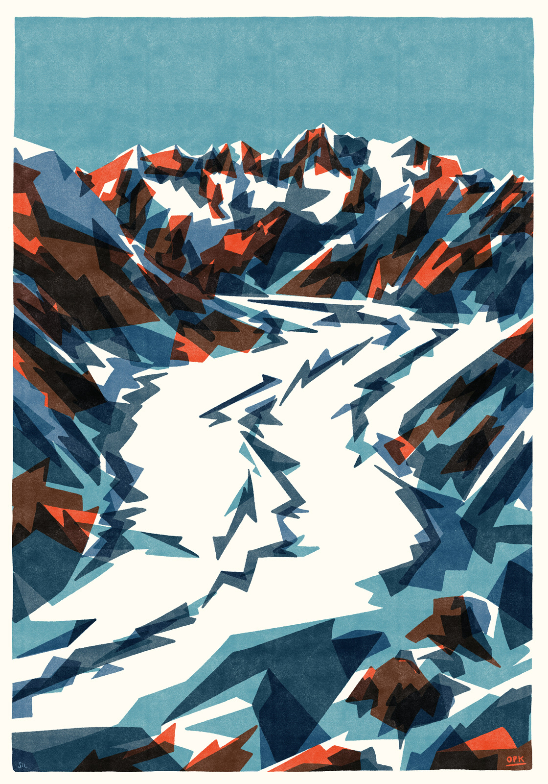 aletschgletscher — siebdruck