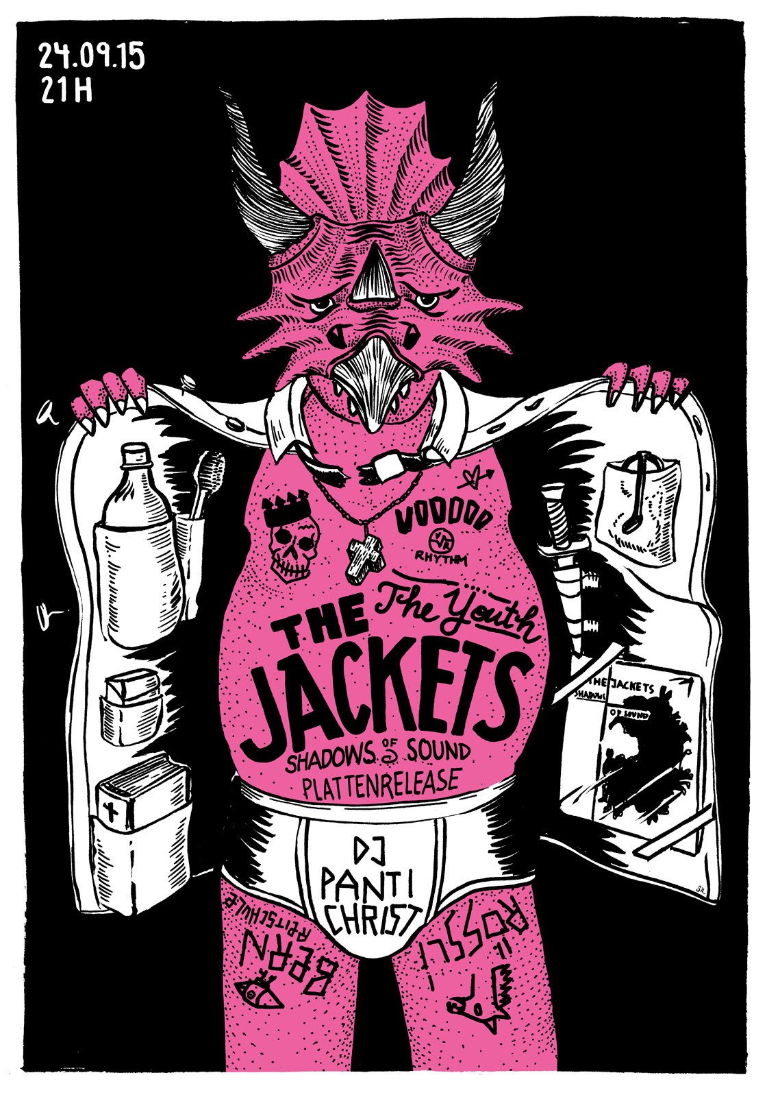 The Jackets — Konzerplakat Siebdruck