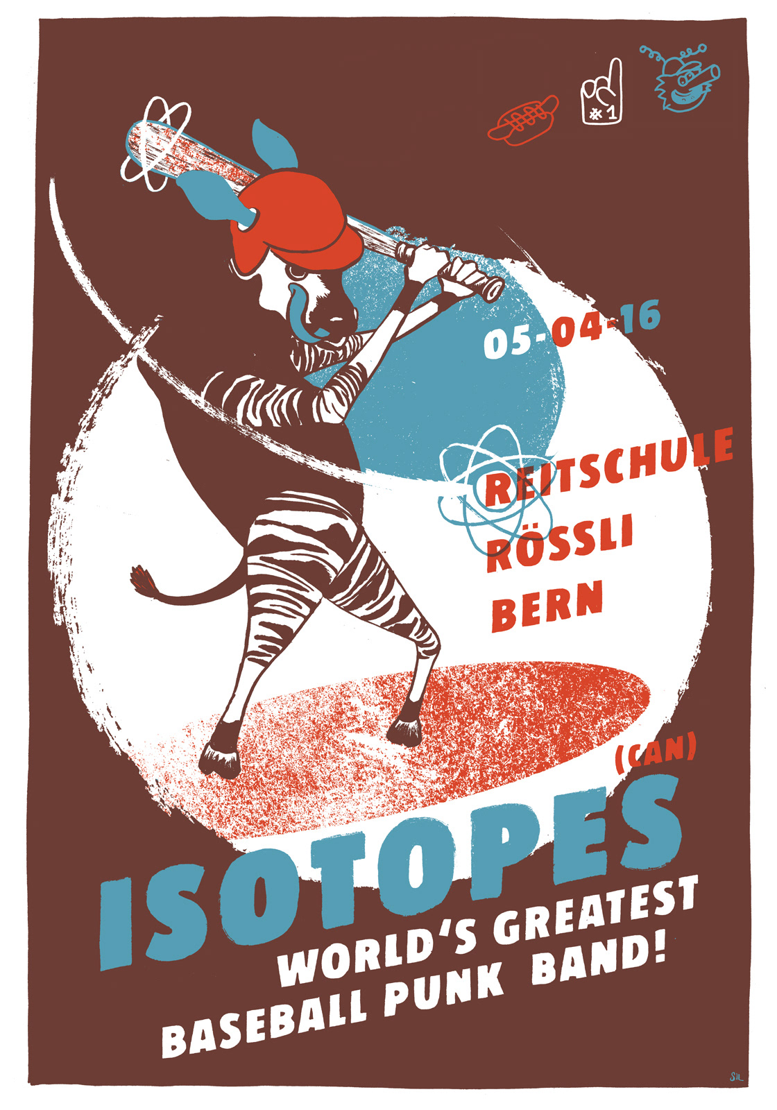 Isotopes — Konzertplakat Siebdruck
