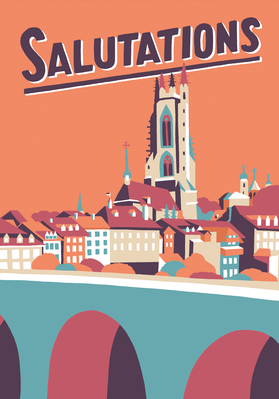 Migros Fribourg— Tourismusplakat