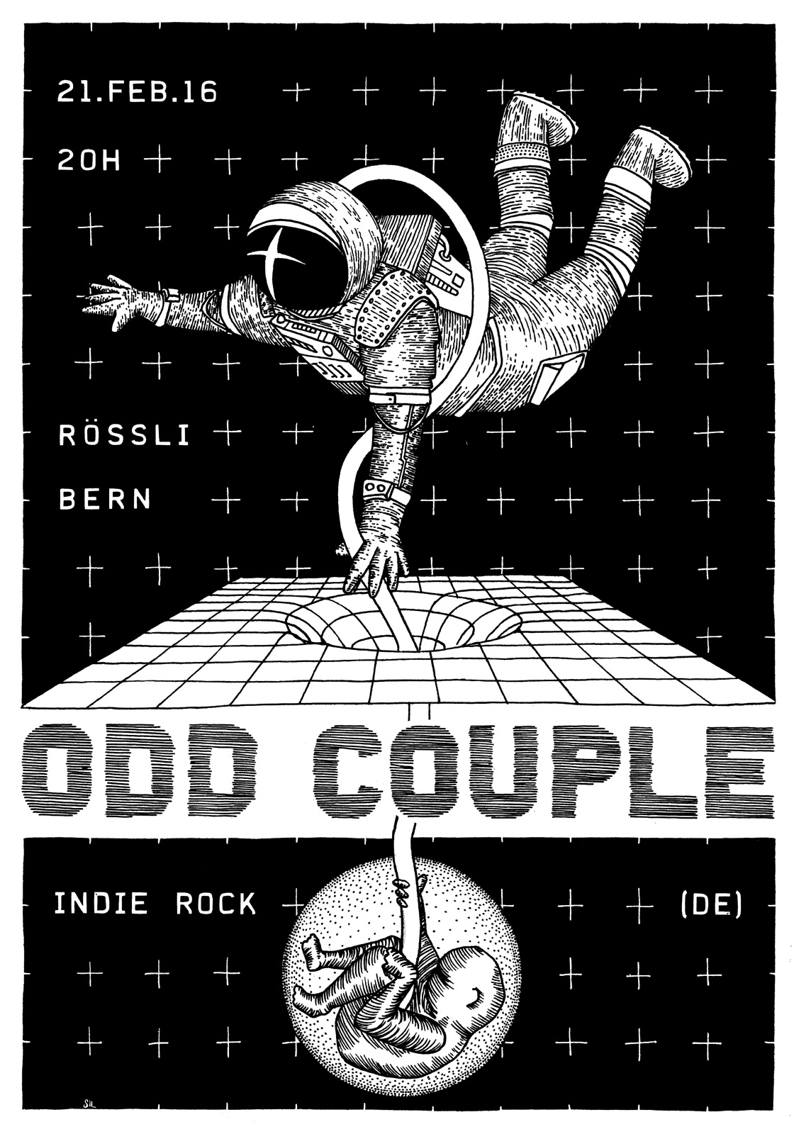 Odd Couple — Konzertplakat Siebdruck