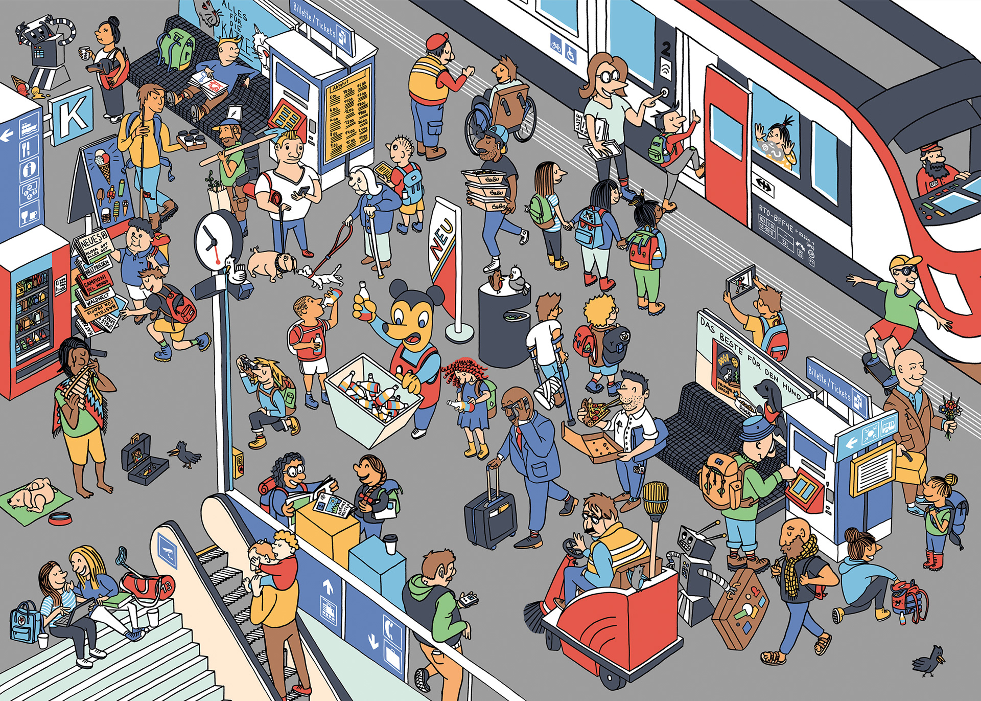 MIA in der 1. und 2. Klasse — Wimmelbild