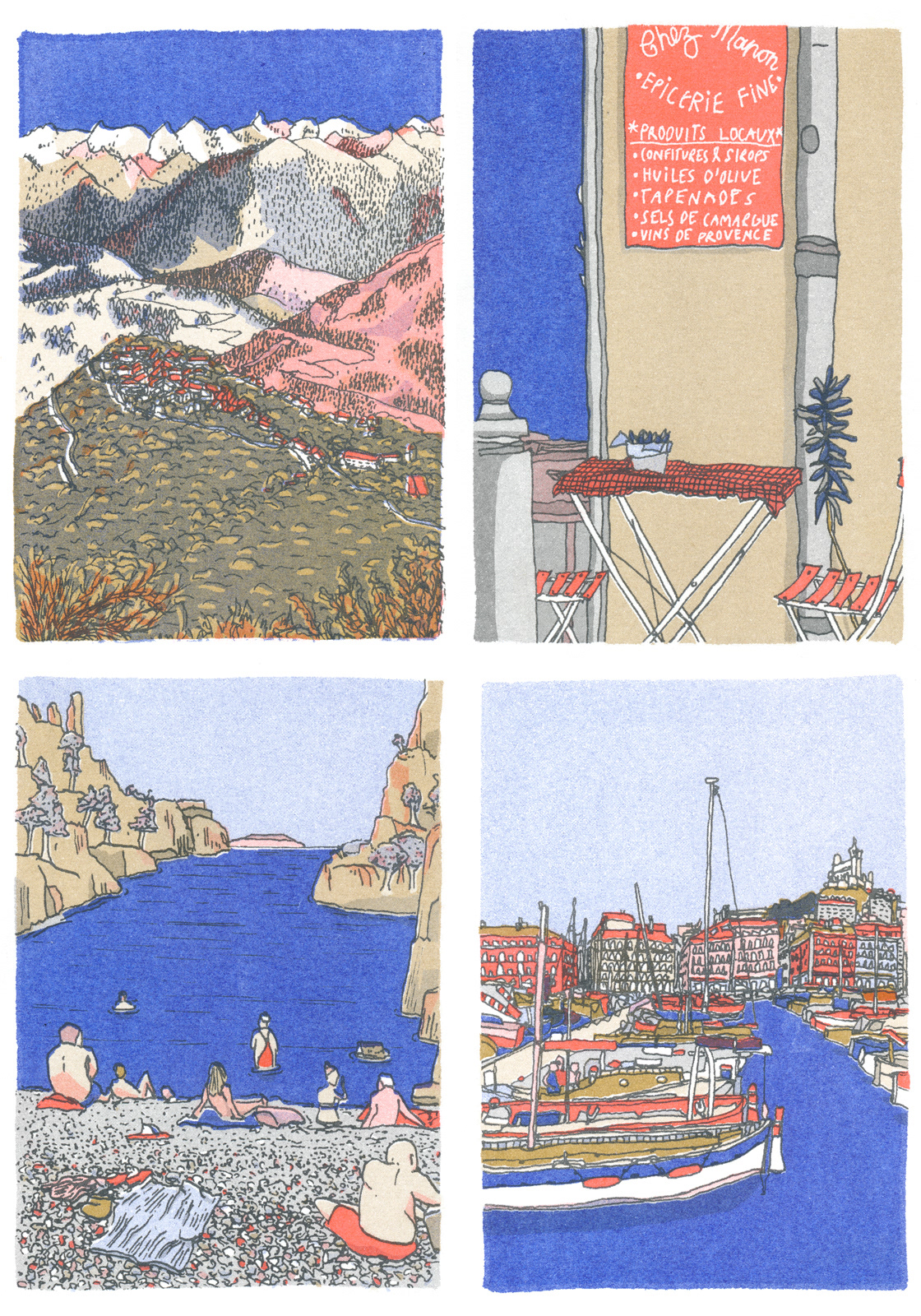 Genève à Marseille — Riso Print