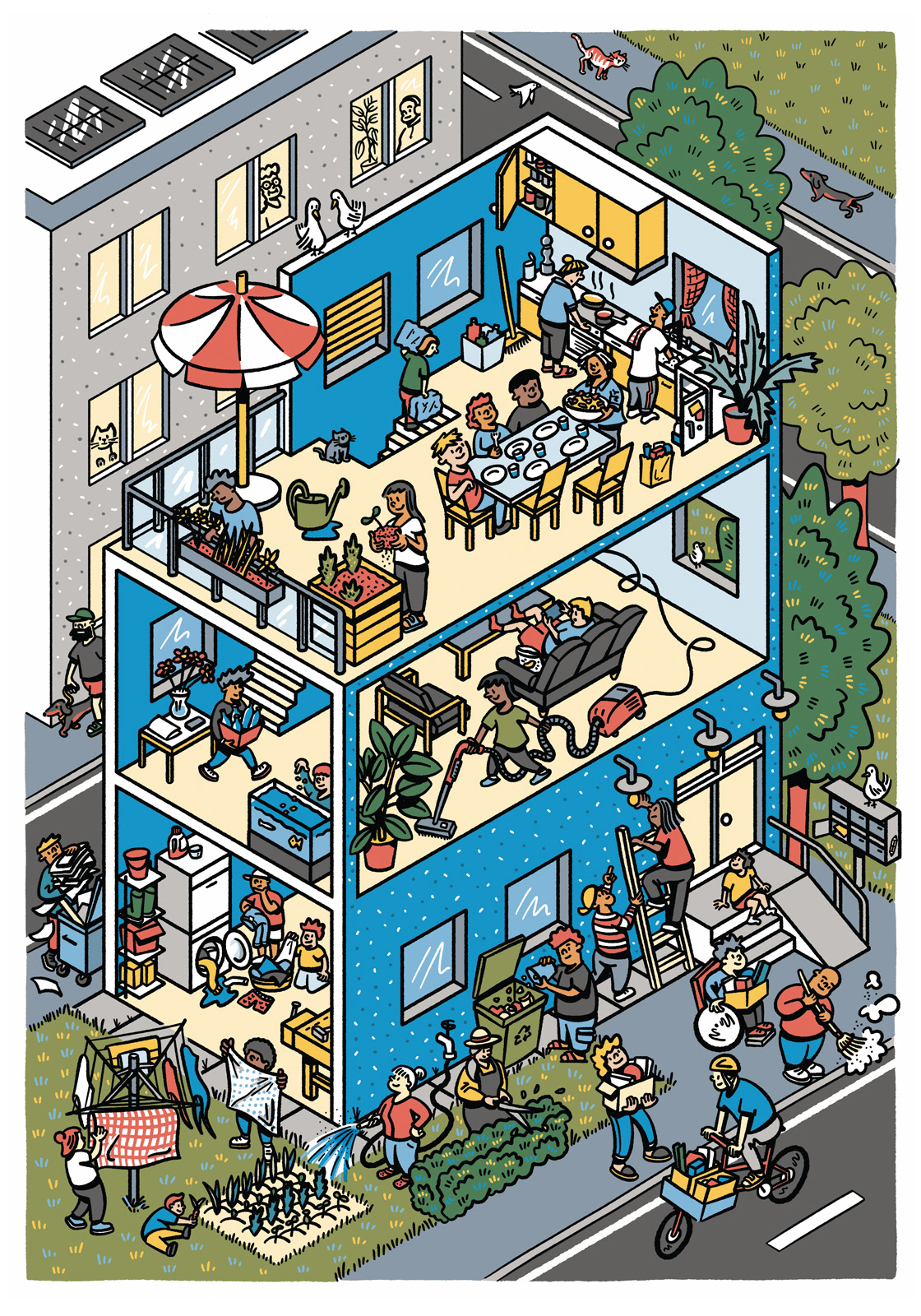 BFF Bern — Wimmelbild Alltagskompetenzen