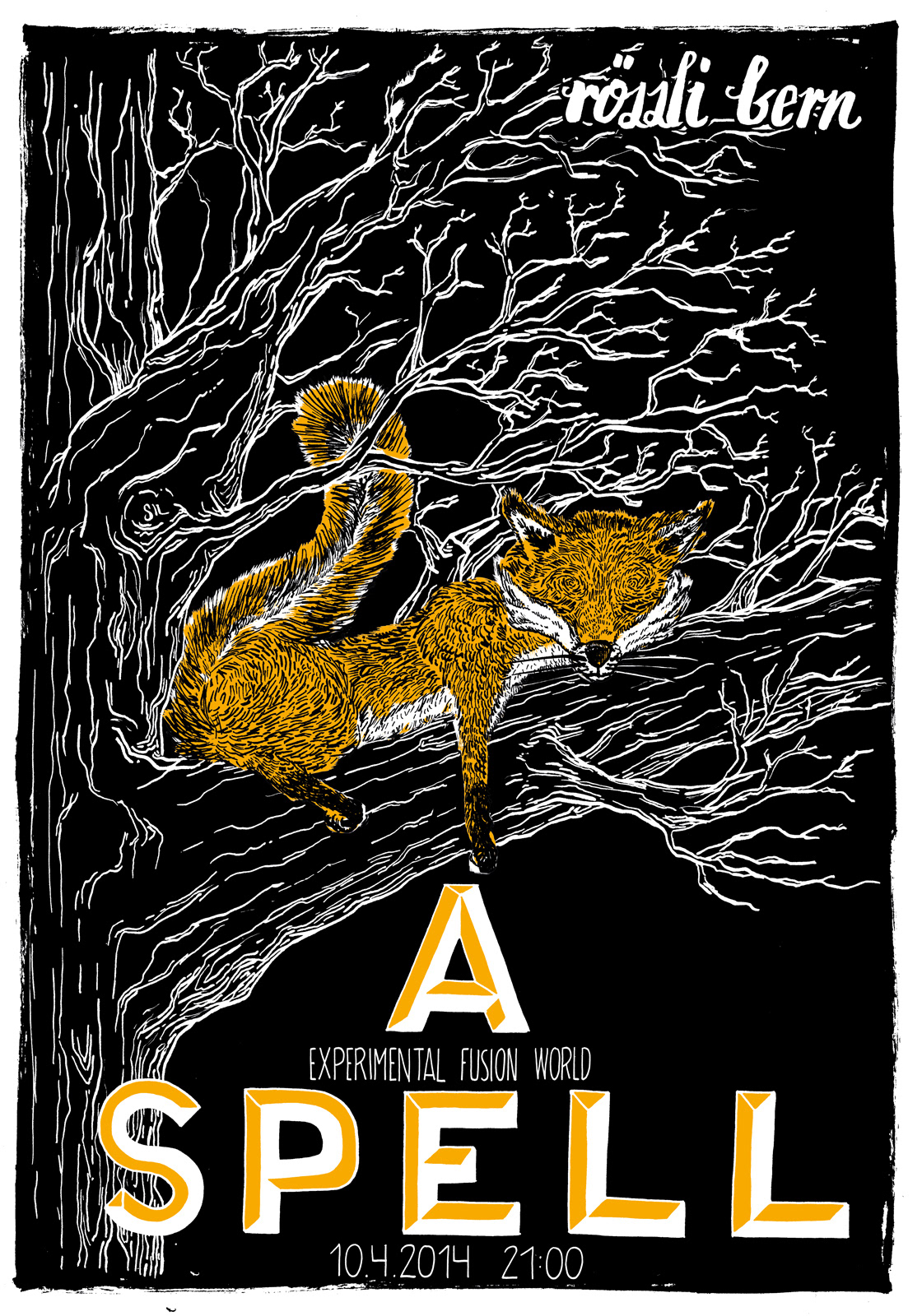A Spell — Konzerplakat Siebdruck