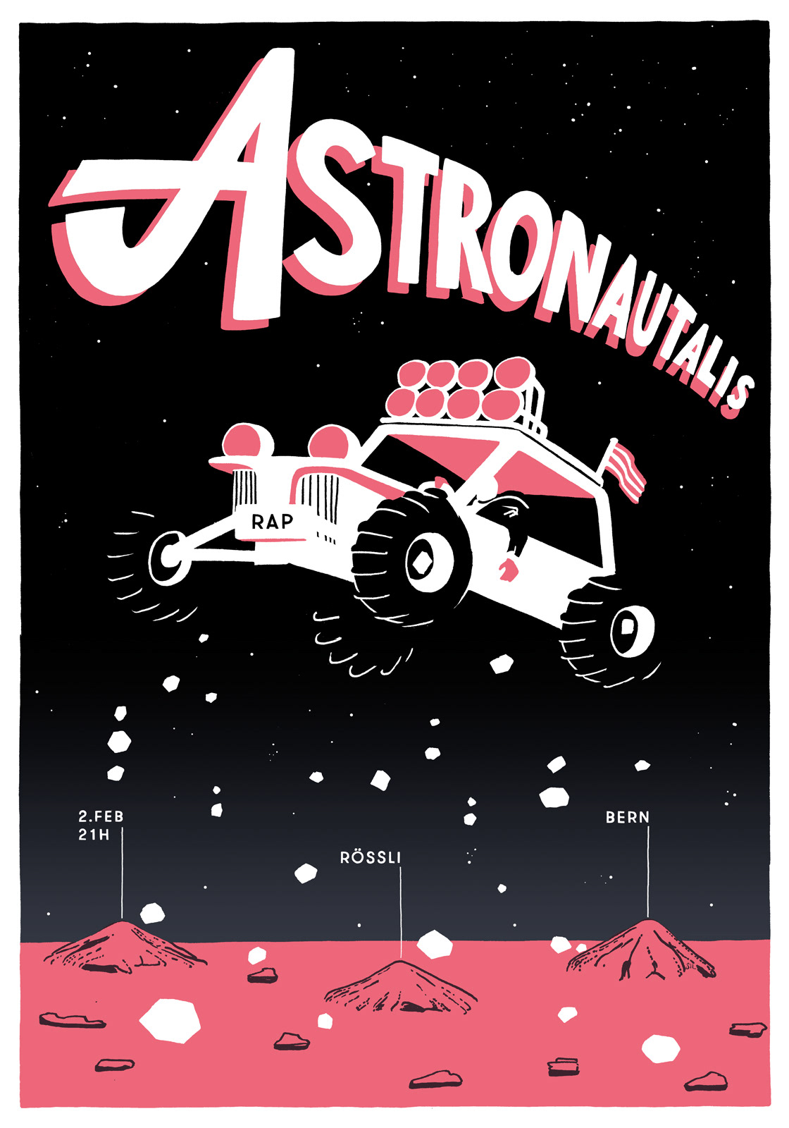 Astronautalis — Konzertplakat Siebdruck