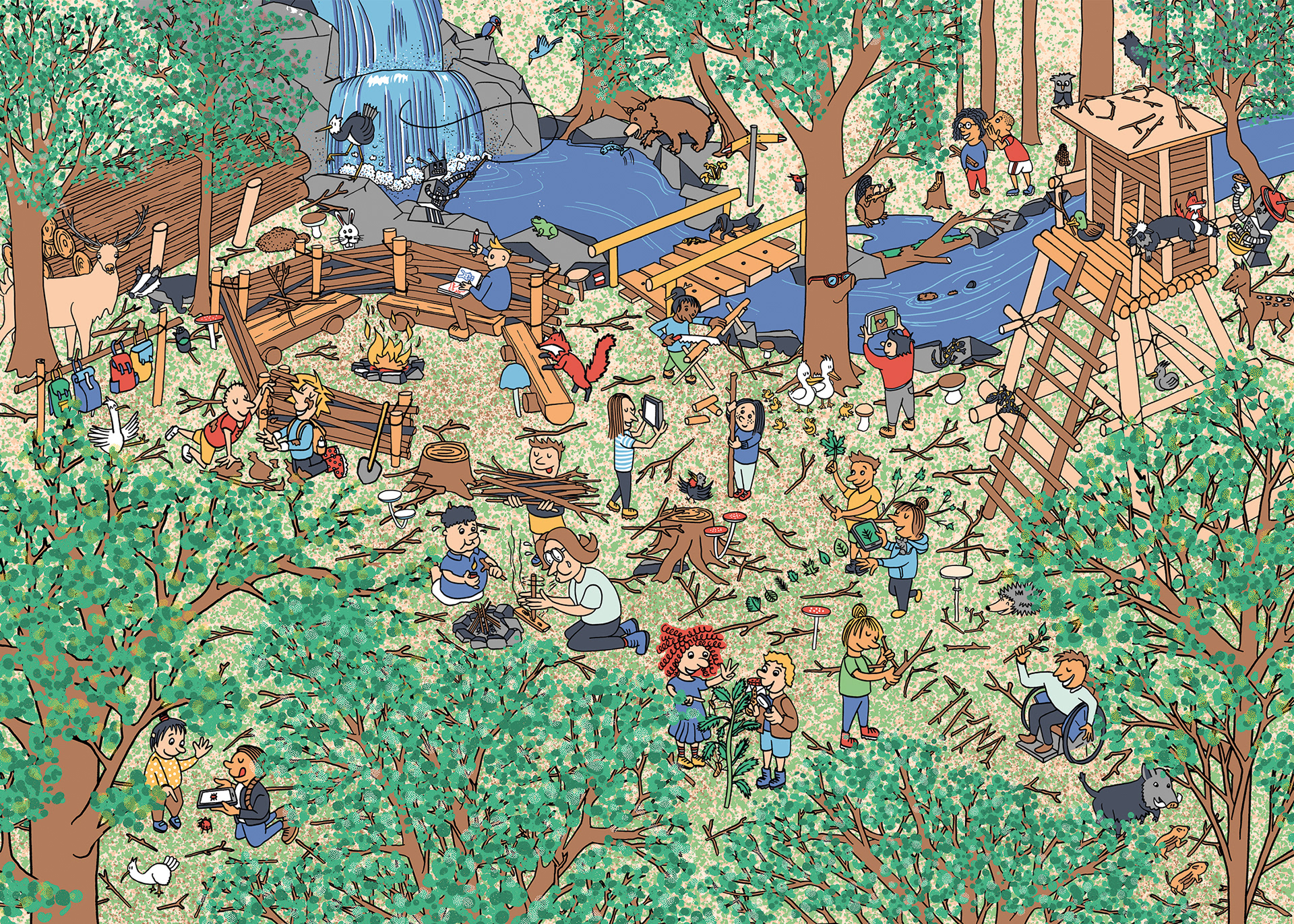 MIA in der 1. und 2. Klasse — Wimmelbild