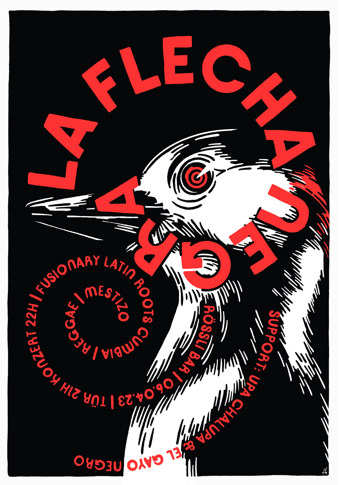 La Flecha Negra — Konzertplakat