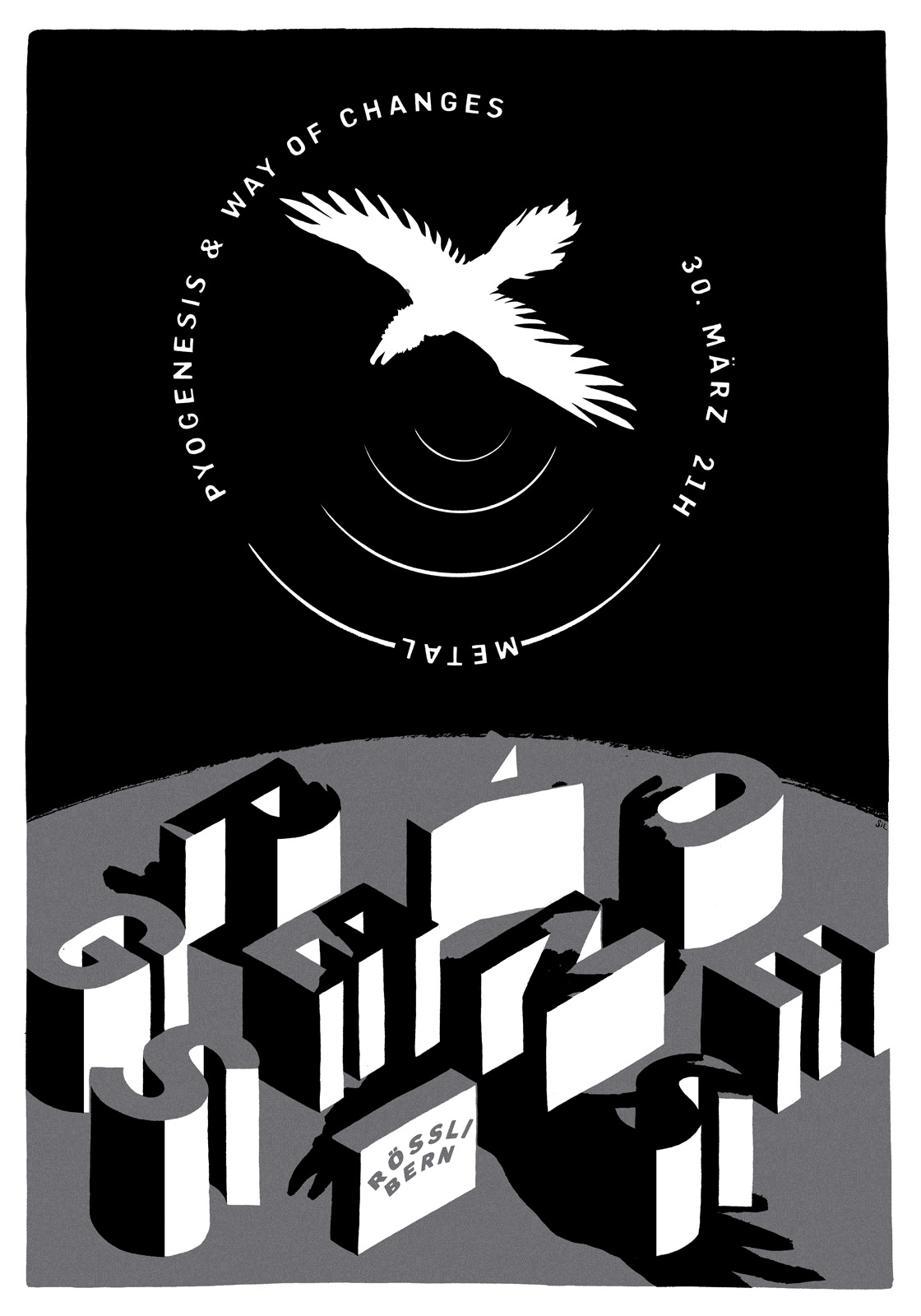 Pyogenesis — Konzertplakat Siebdruck