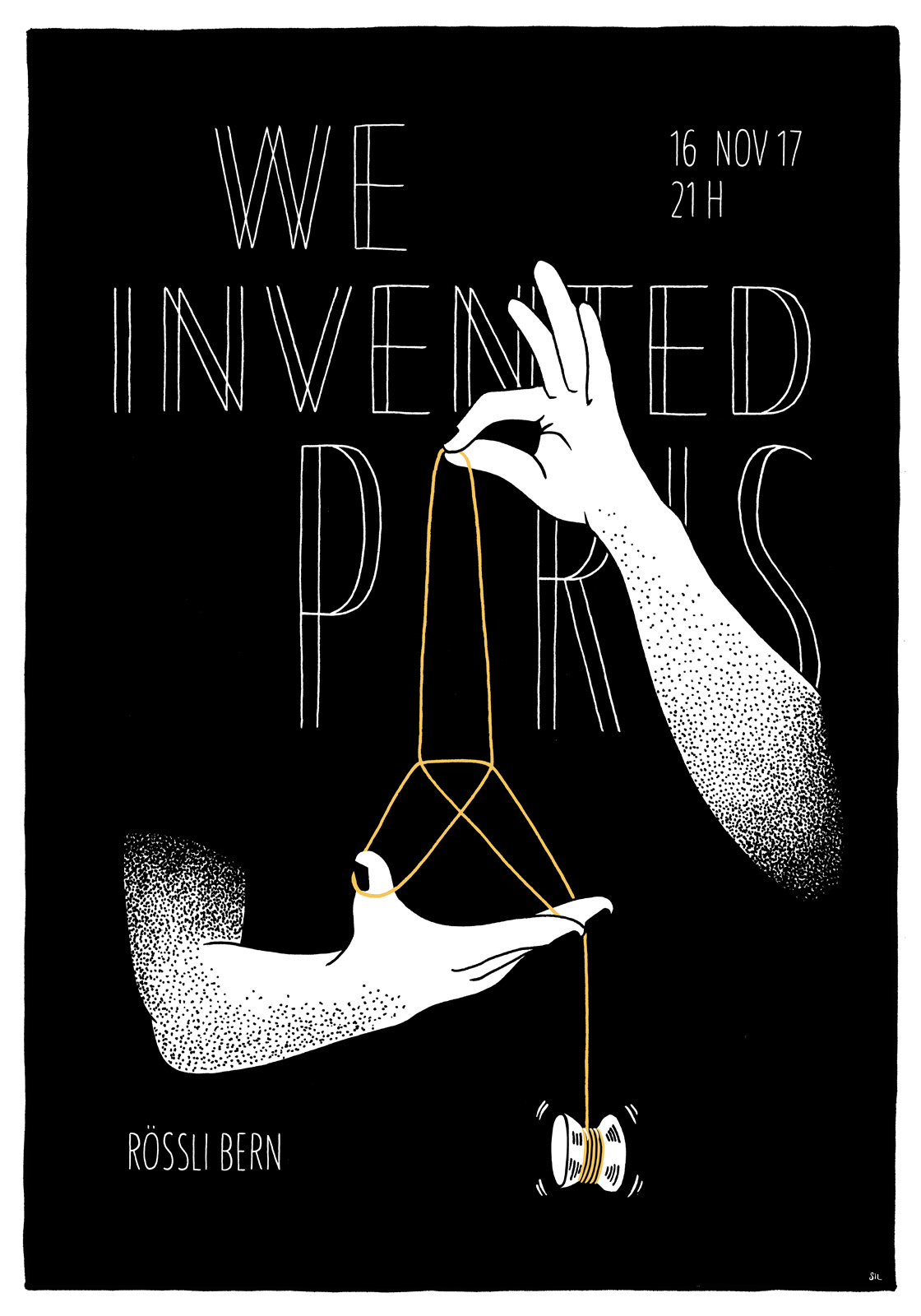 We Invented Paris — Konzertplakat Siebdruck