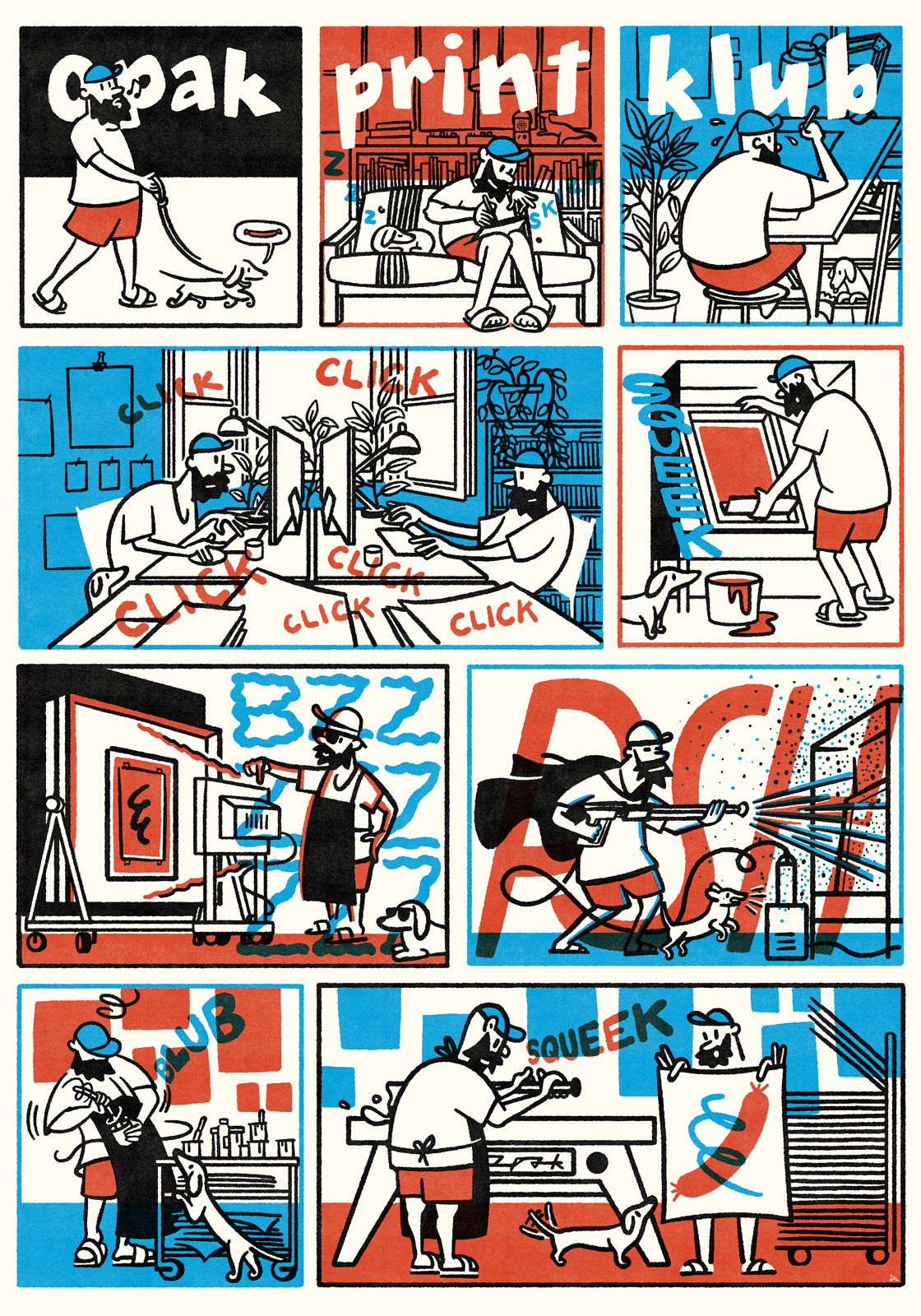 opak print klub — siebdruck