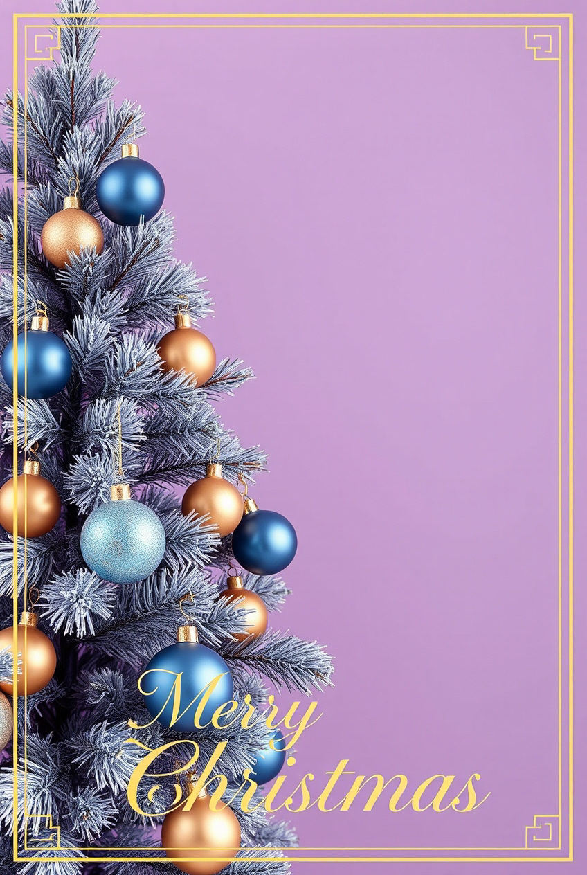 Marry Christmas Banner with Tree