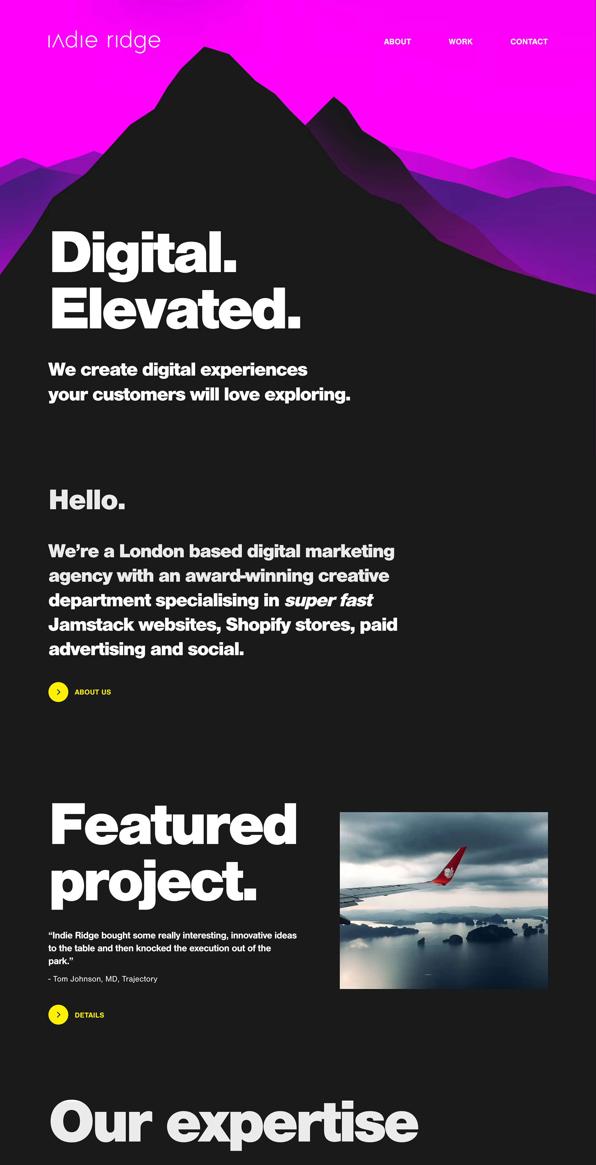 Site design for Indie Ridge