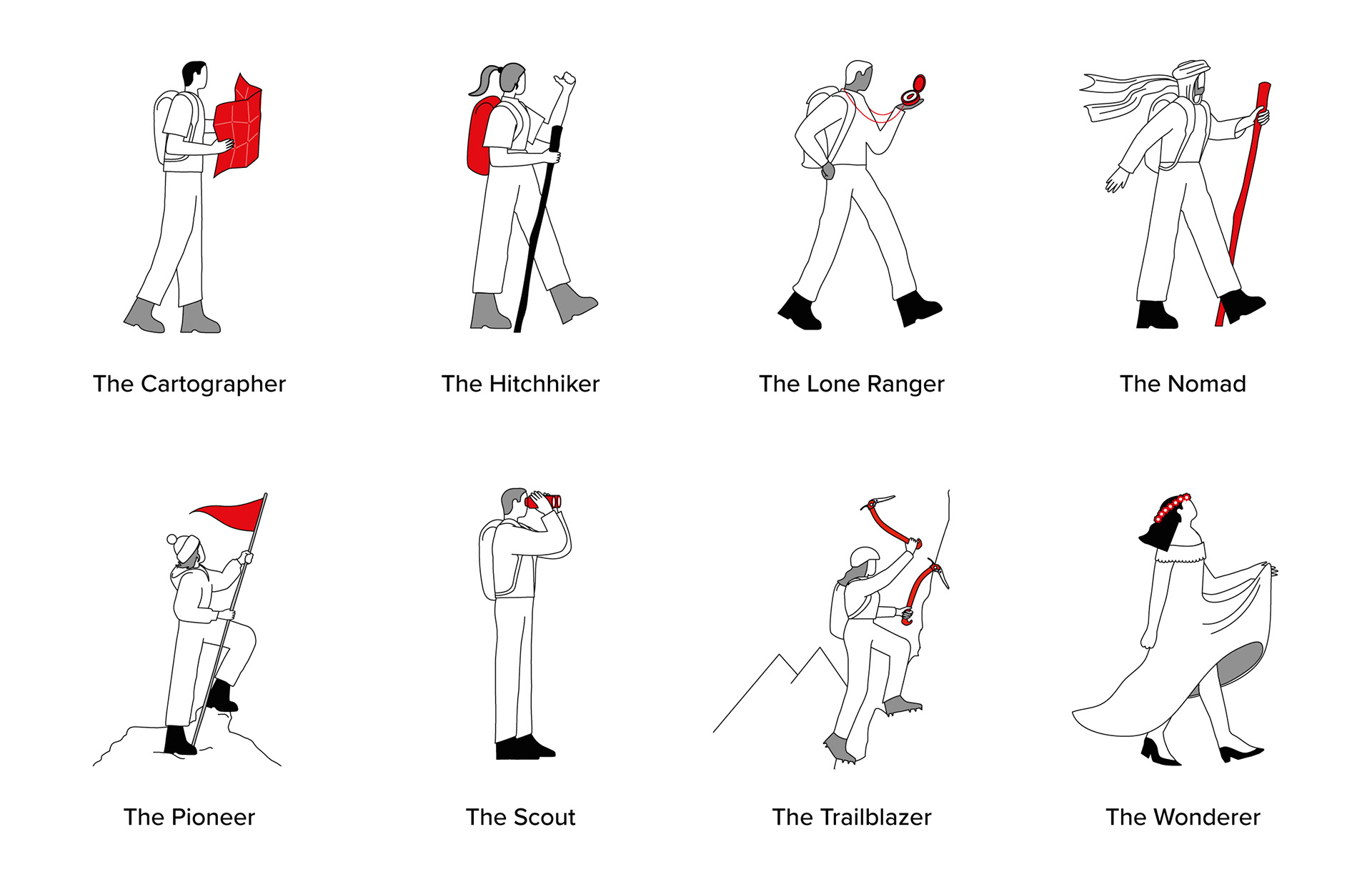 Line art Illustrations character