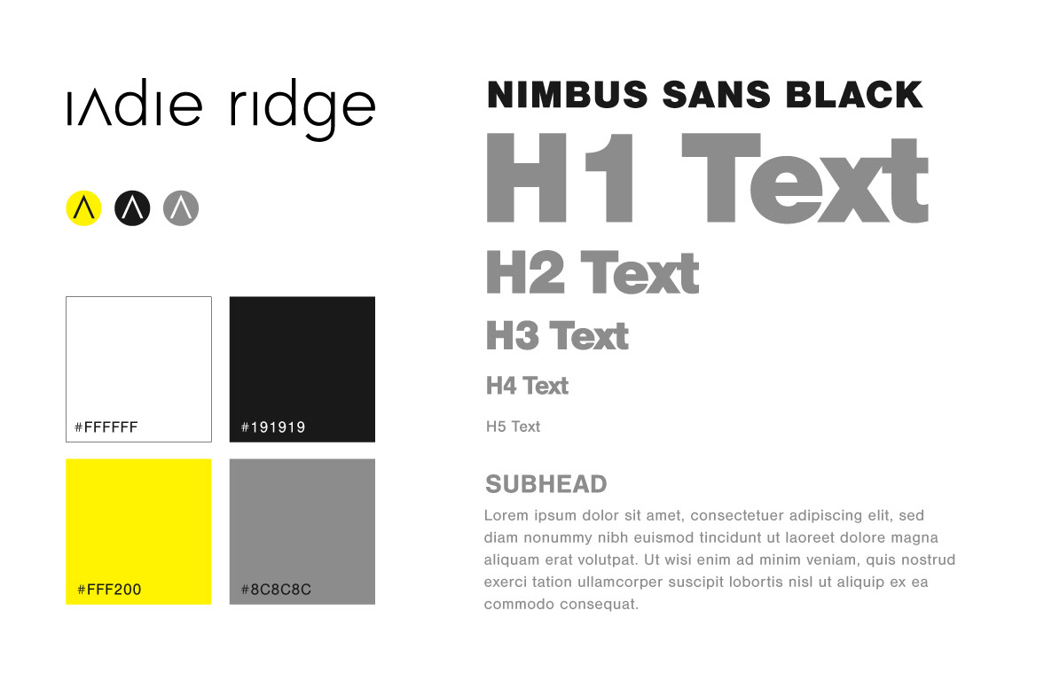 Branding style for Indie Ridge