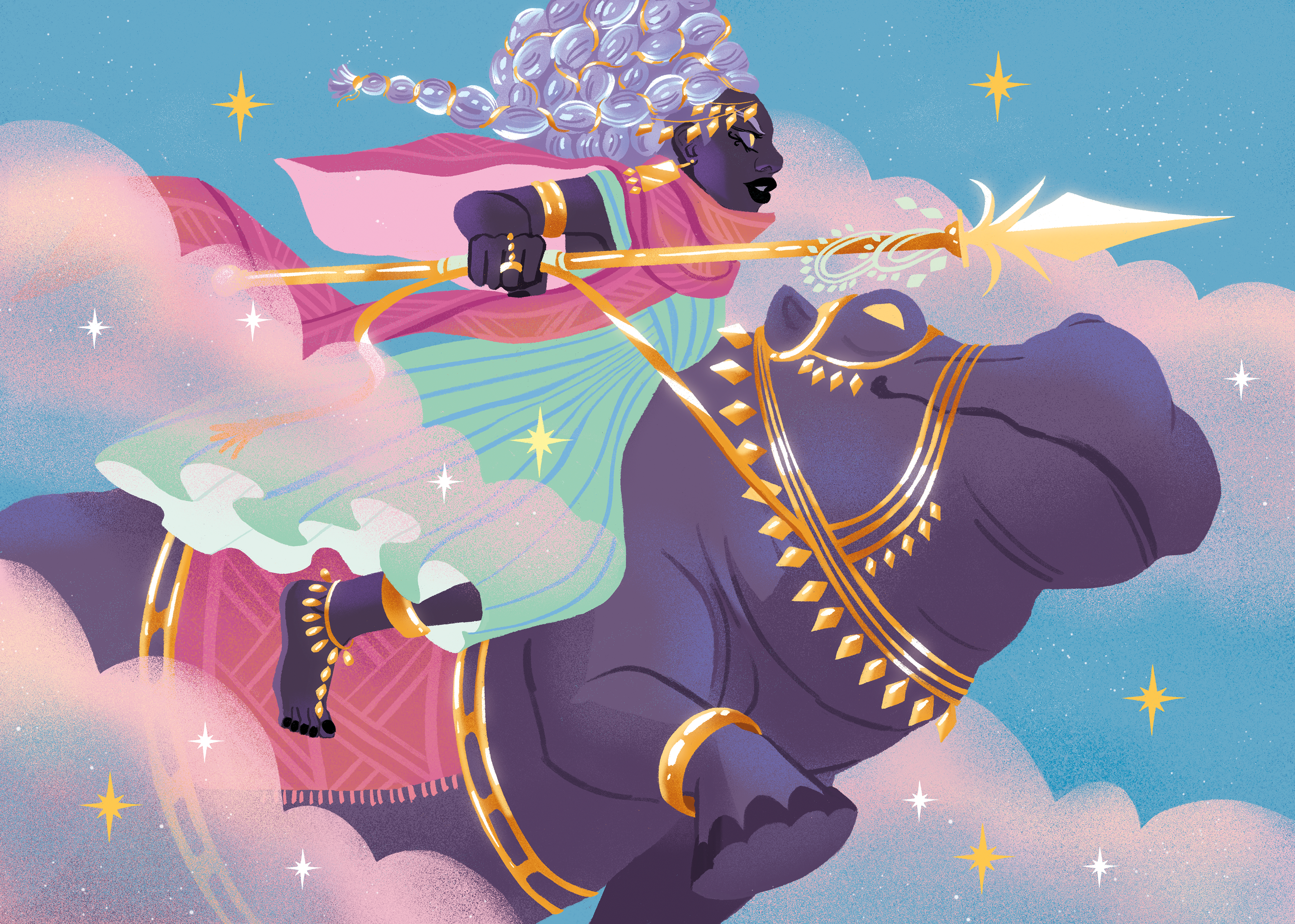 "A Goddess and Her Friend" piece for the "Modern Gods and Monsters" Exhibition (2020, UK)