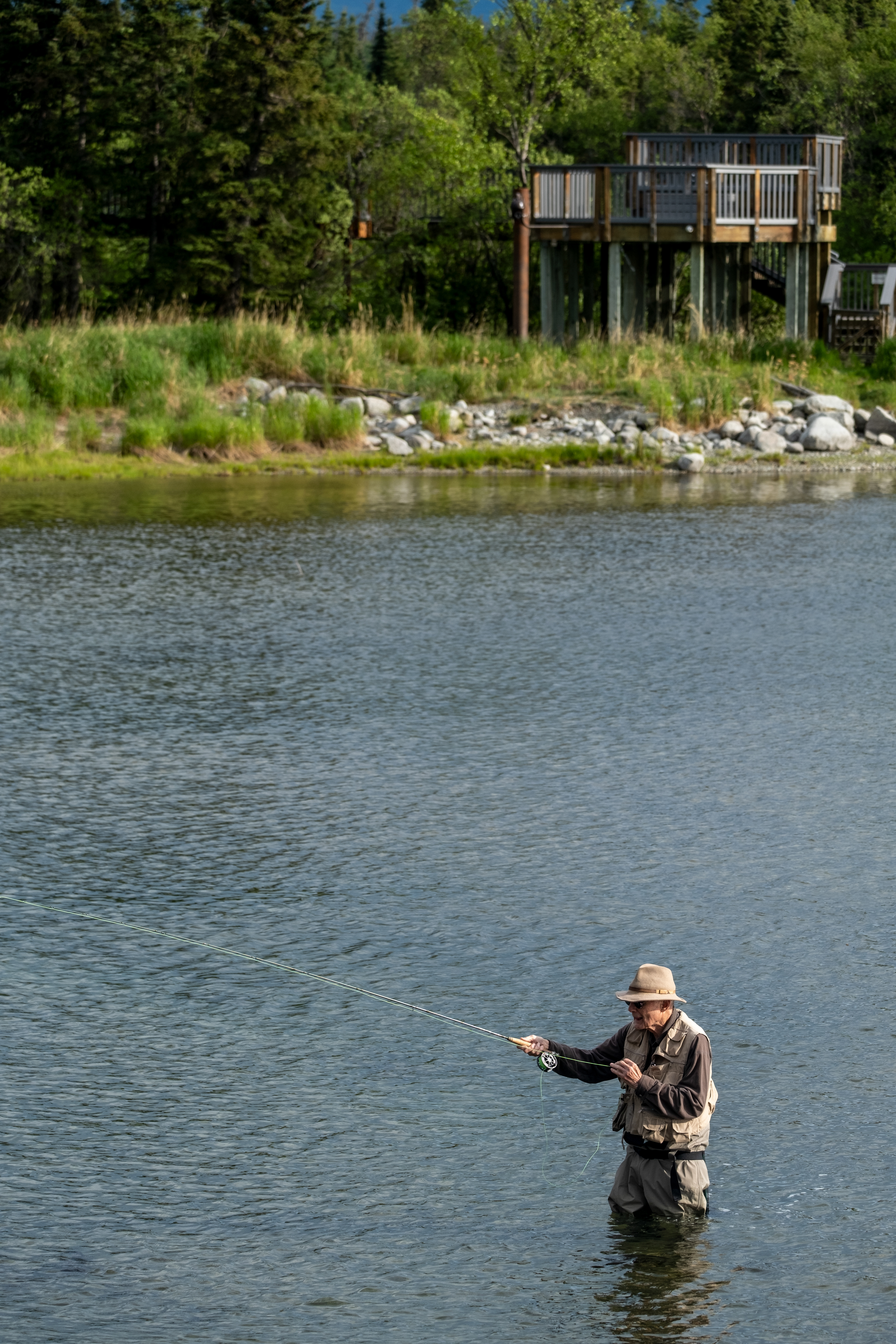 Fly fishing was the main attraction in June.