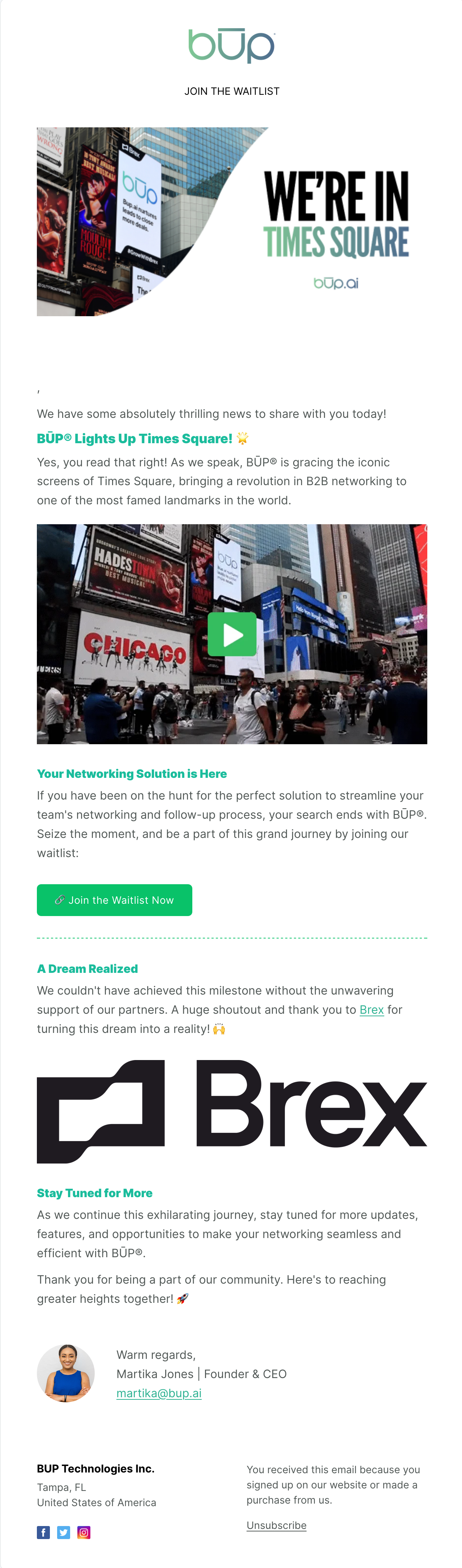 BŪP Email Design