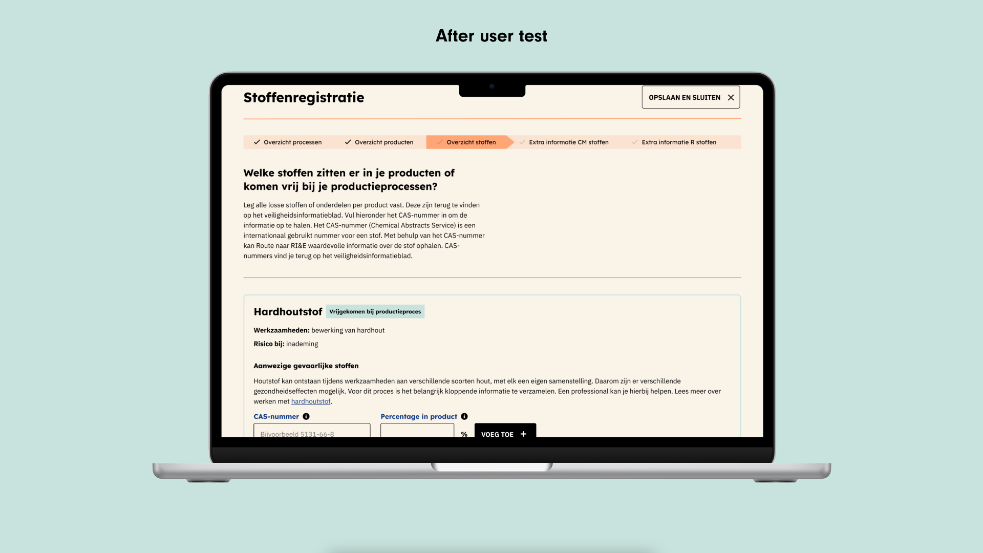 Improved prototype after the user test