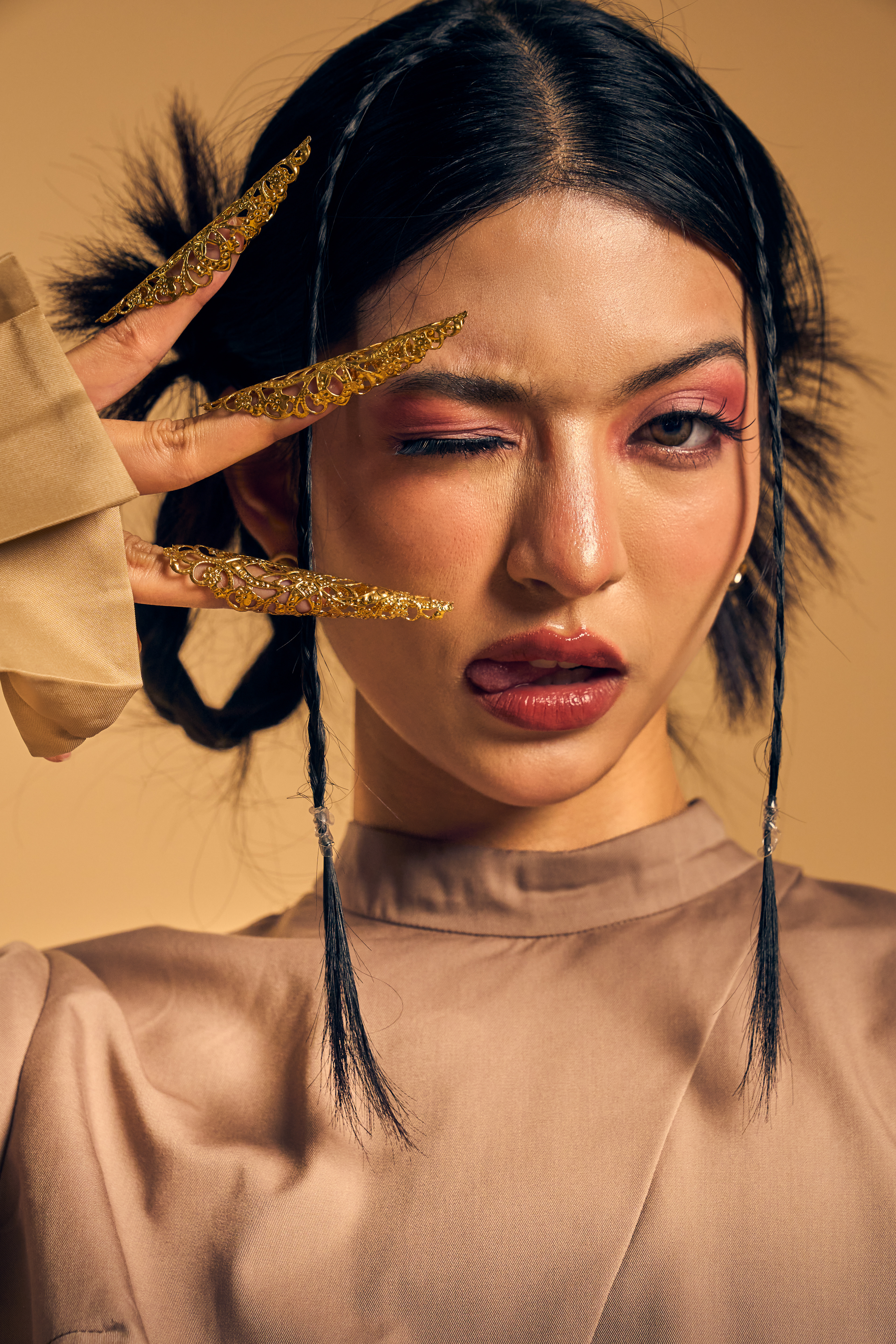 Silent Bloom A quiet harmony of modern femininity and cultural elegance. Soft silhouettes and blossoming forms express a beauty that grows with grace, not noise.  Shot in Bangkok for Elin, a Raffles International College student mini collection.