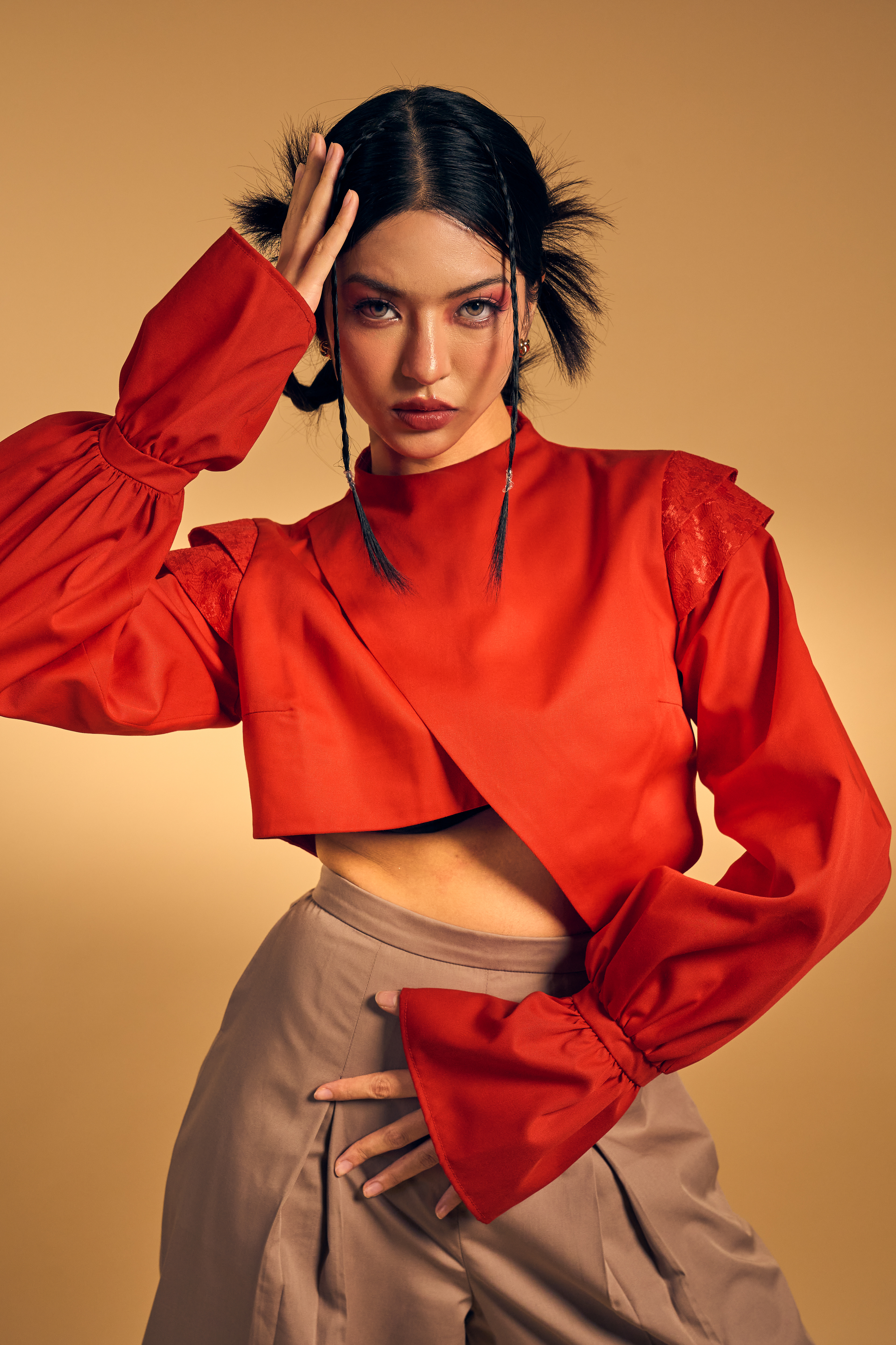 Silent Bloom A quiet harmony of modern femininity and cultural elegance. Soft silhouettes and blossoming forms express a beauty that grows with grace, not noise.  Shot in Bangkok for Elin, a Raffles International College student mini collection.