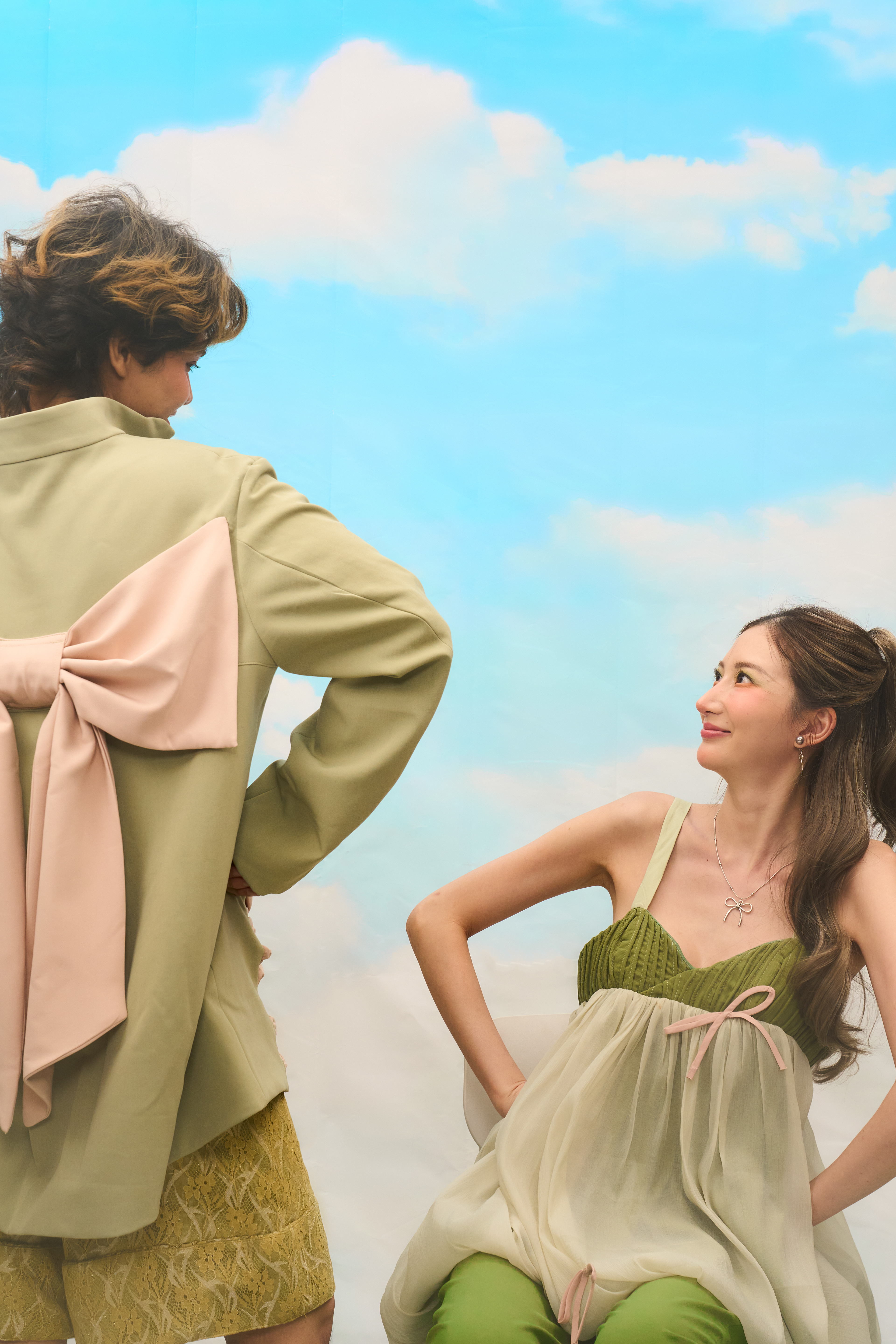 Soft Escape-A playful exploration of lightness and imagination, where soft silhouettes and pastel tones create a dreamlike atmosphere. Inspired by a gentle detachment from reality, the collection captures a sense of freedom, youth, and quiet storytelling through form and movement.  Mini collection for Raffles International College design student. Shot in Bangkok.