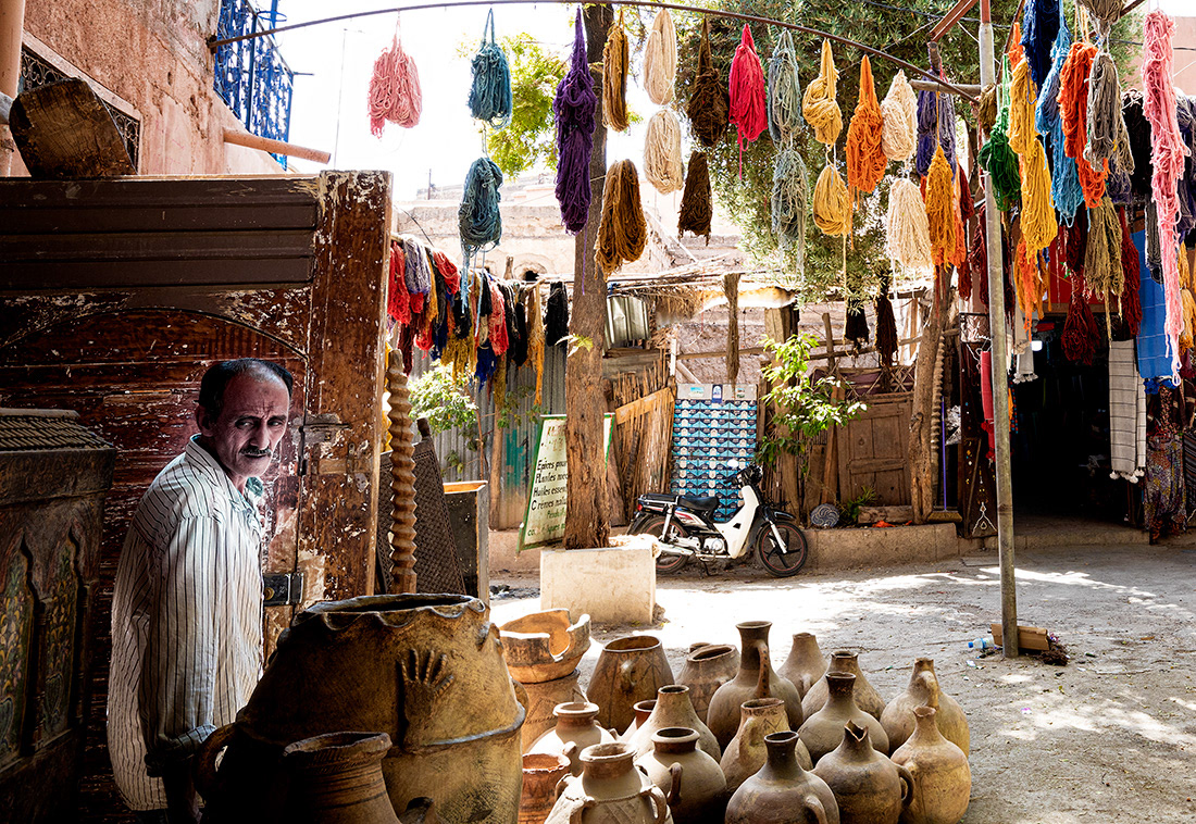 Wool dyeing workshop - Marrakech - Morocco - © 2019 Kike Bullón