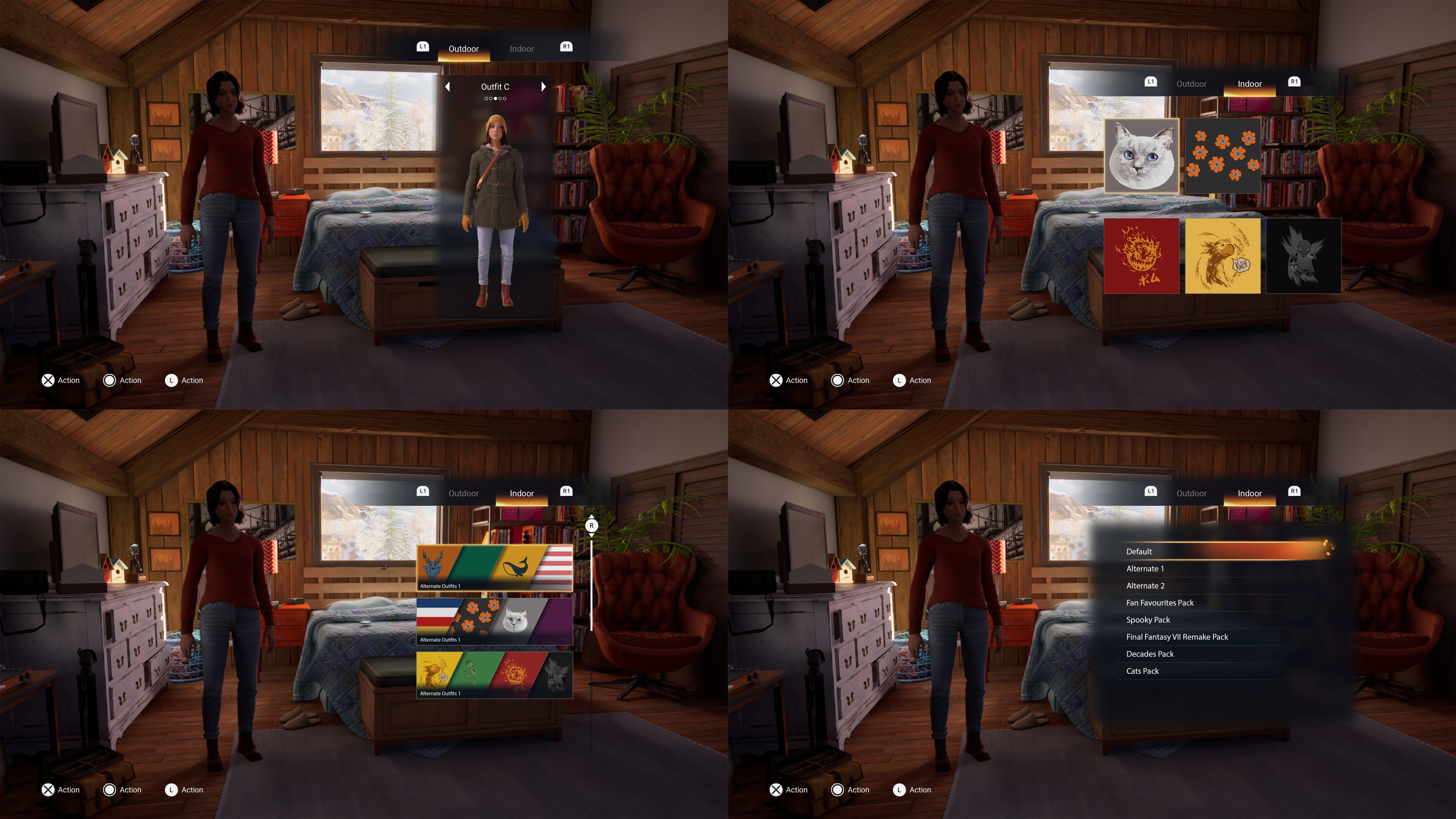 Alternate Outfit Selection Mockups