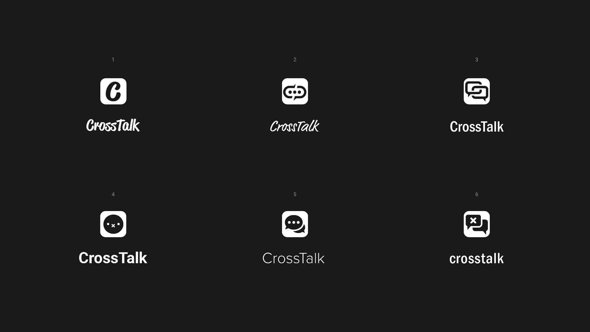 "CrossTalk" Icon Explorations 1