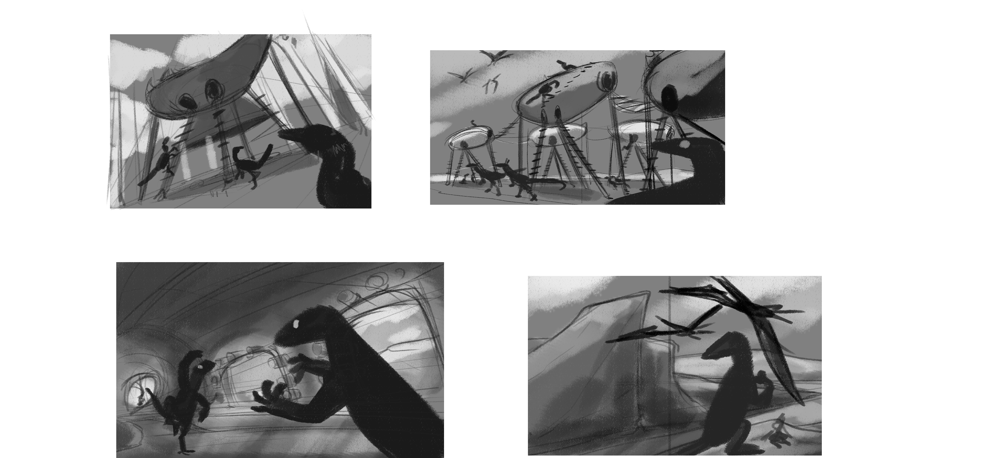 PROJECT: RENAISSANCE STUDIES-DINOSAUROID 1 (SZAL'HISH) & DINOSAUROID 2 (HIRU'GUUN) SCENES