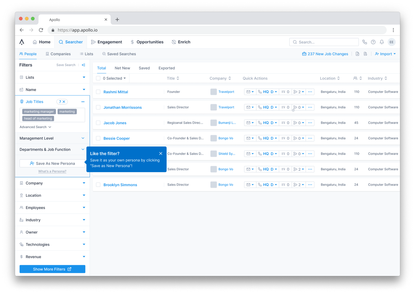 In this prototype, as people use features, they get tooltips about more advanced features