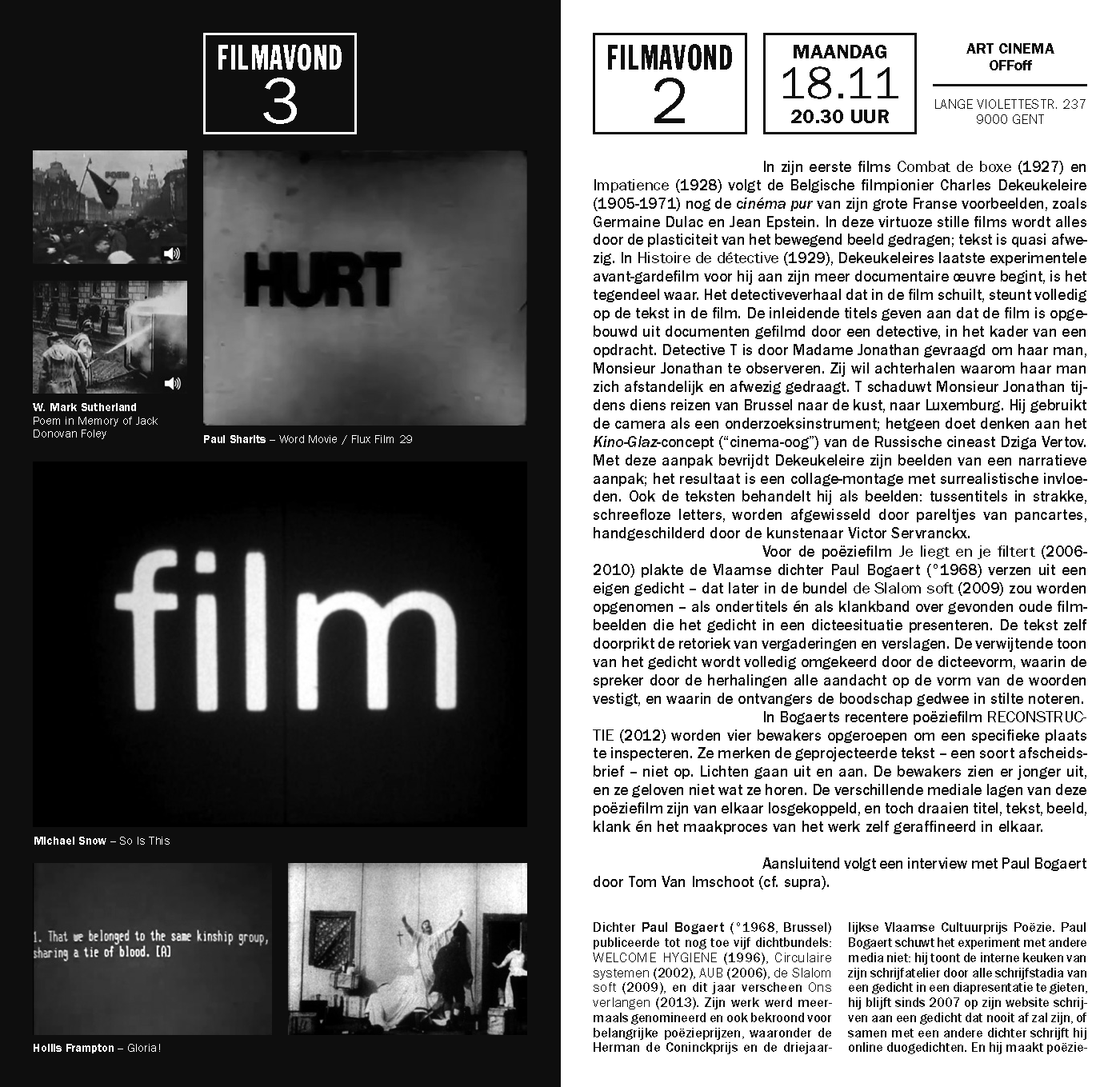 Outtake from the program brochure of 'This is not a script'. Graphic design by Joris Verdoodt.
