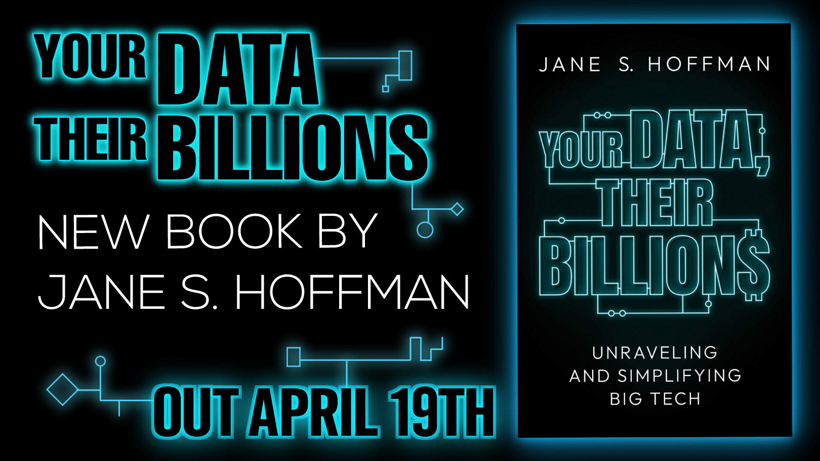 Ecard promoting Jane S. Hoffman's book "Your Data, Their Billions."