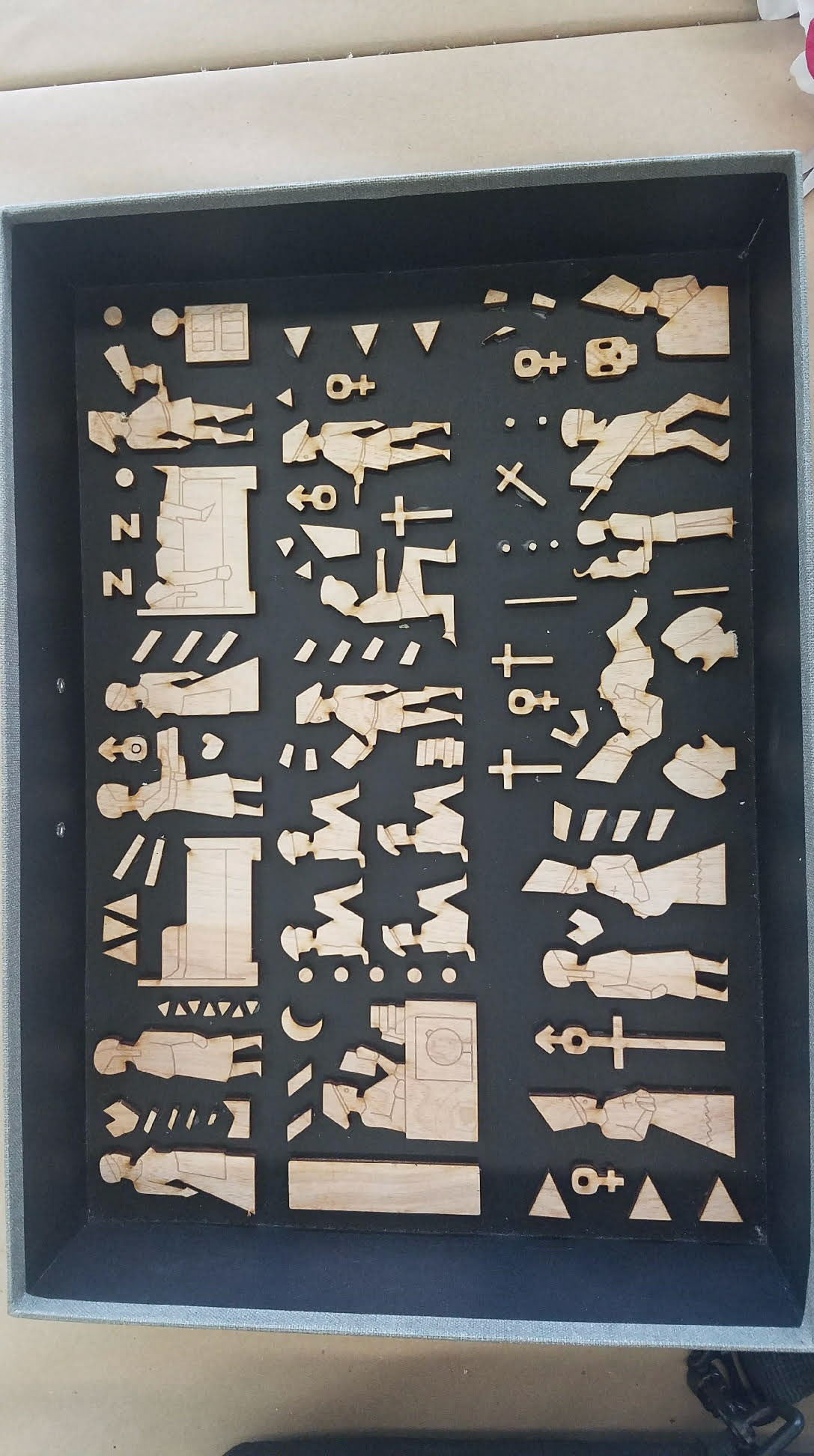 Pope Joan - A Hierographic style retelling of the legend of Pope Joan, the alleged (secretly) female pope. Drawn digitally and then in vector, then fed to a laser cutter to create the shapes.