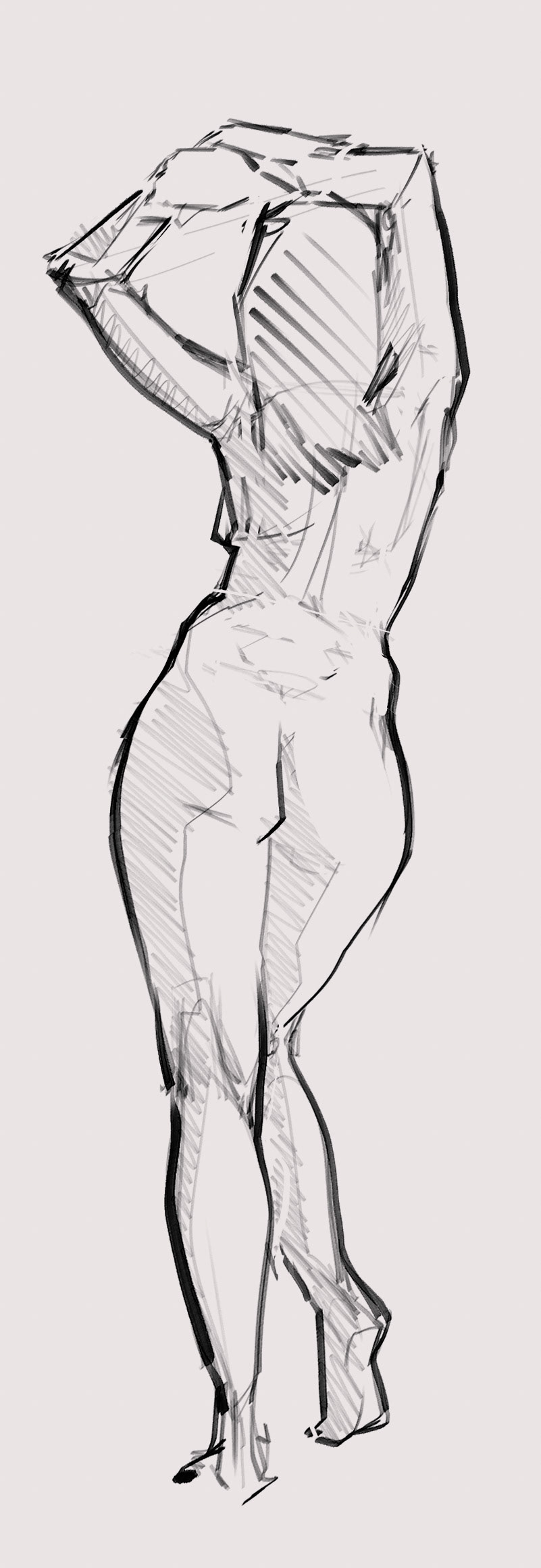 Figure Drawing 2 - Drawn live.