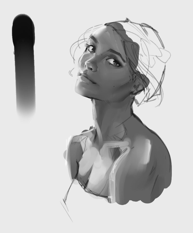 Study - A painting study of a woman.
