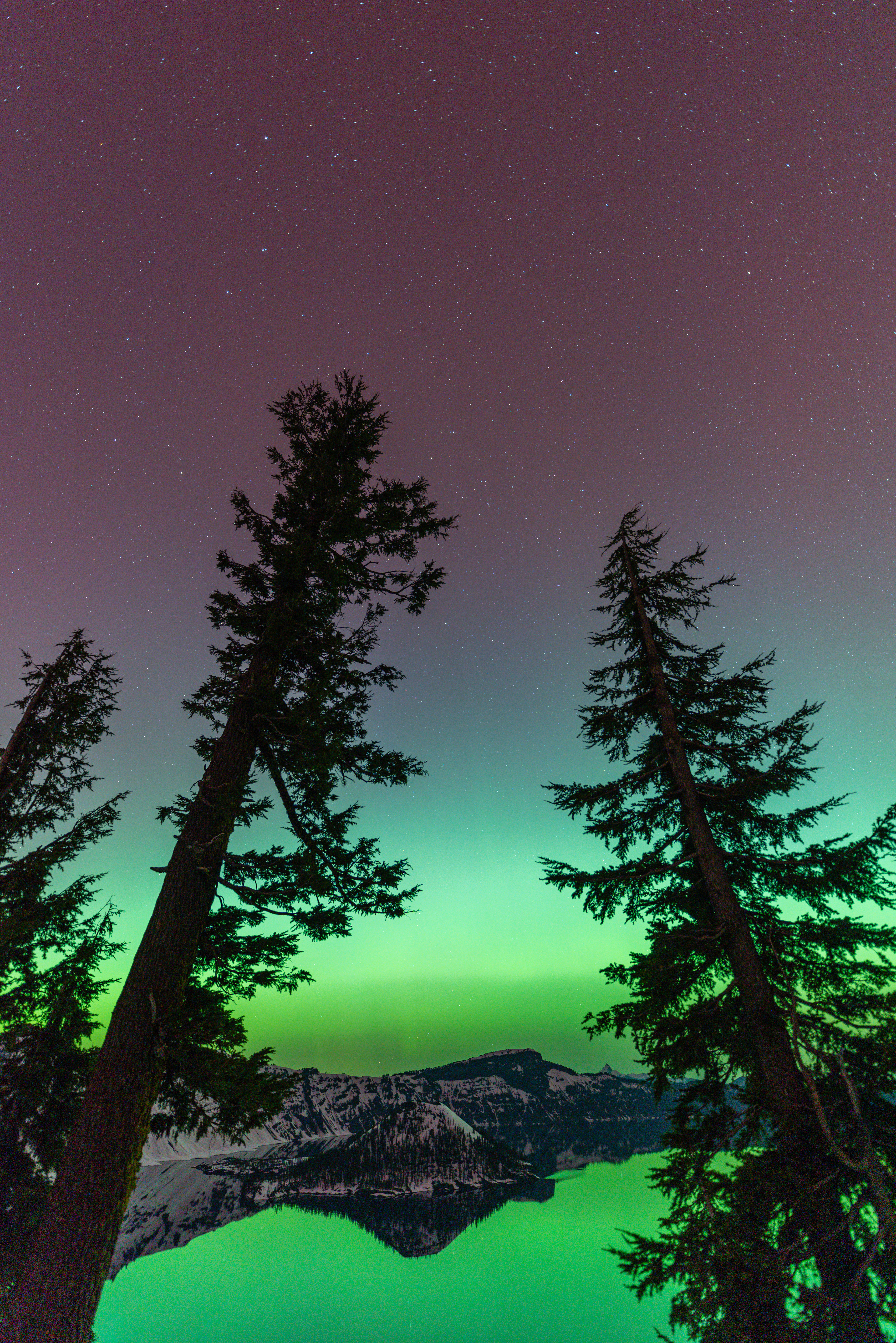 Aurora from Crater Lake