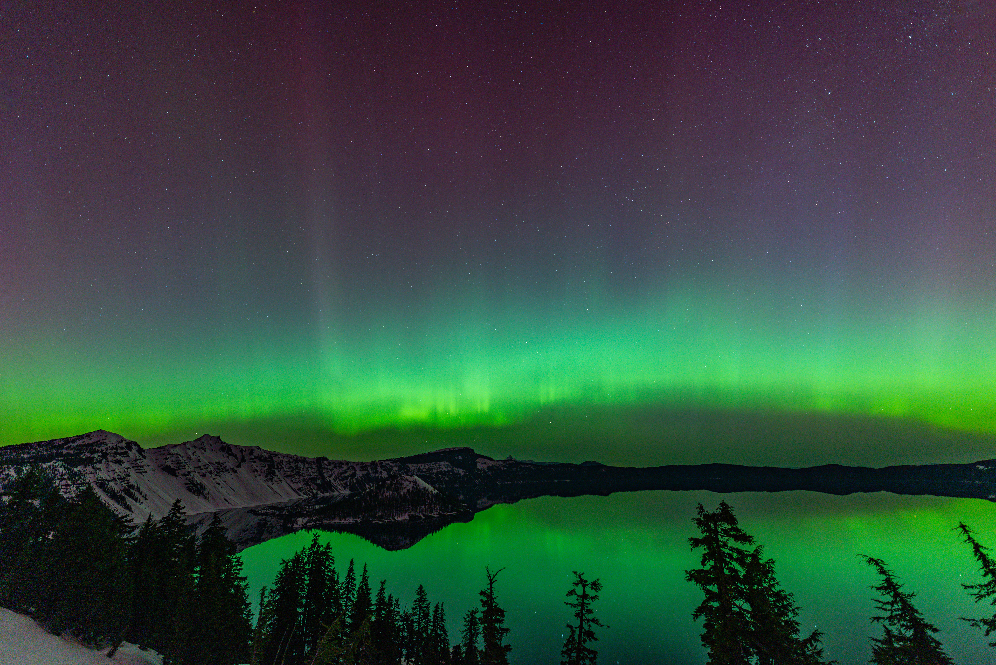 Aurora from Crater Lake