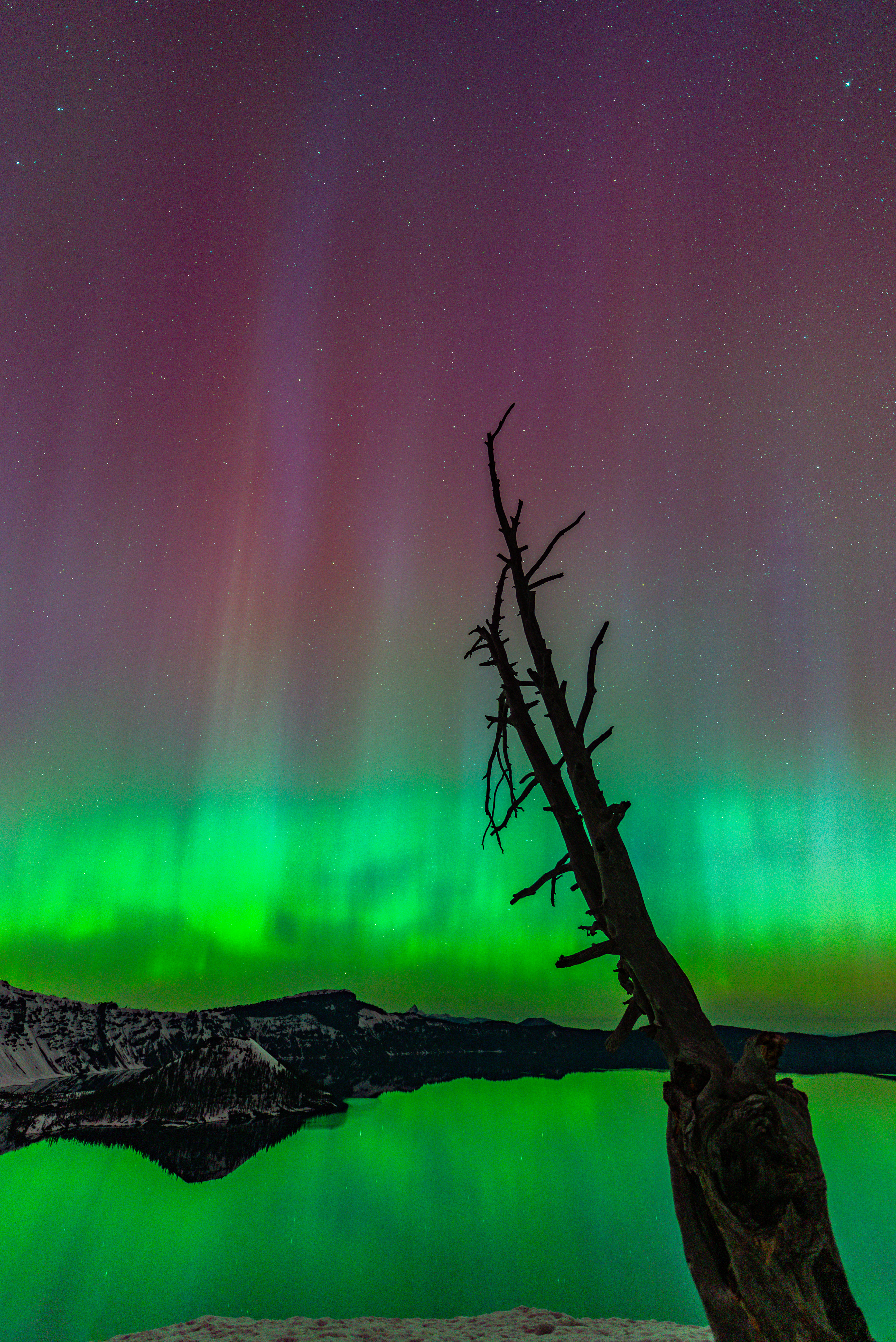 Aurora from Crater Lake