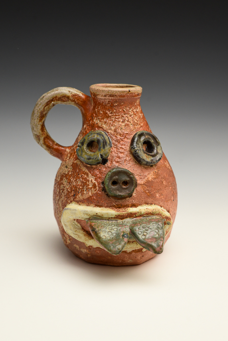 Snake Pig Jug, 2023 (soda fired)