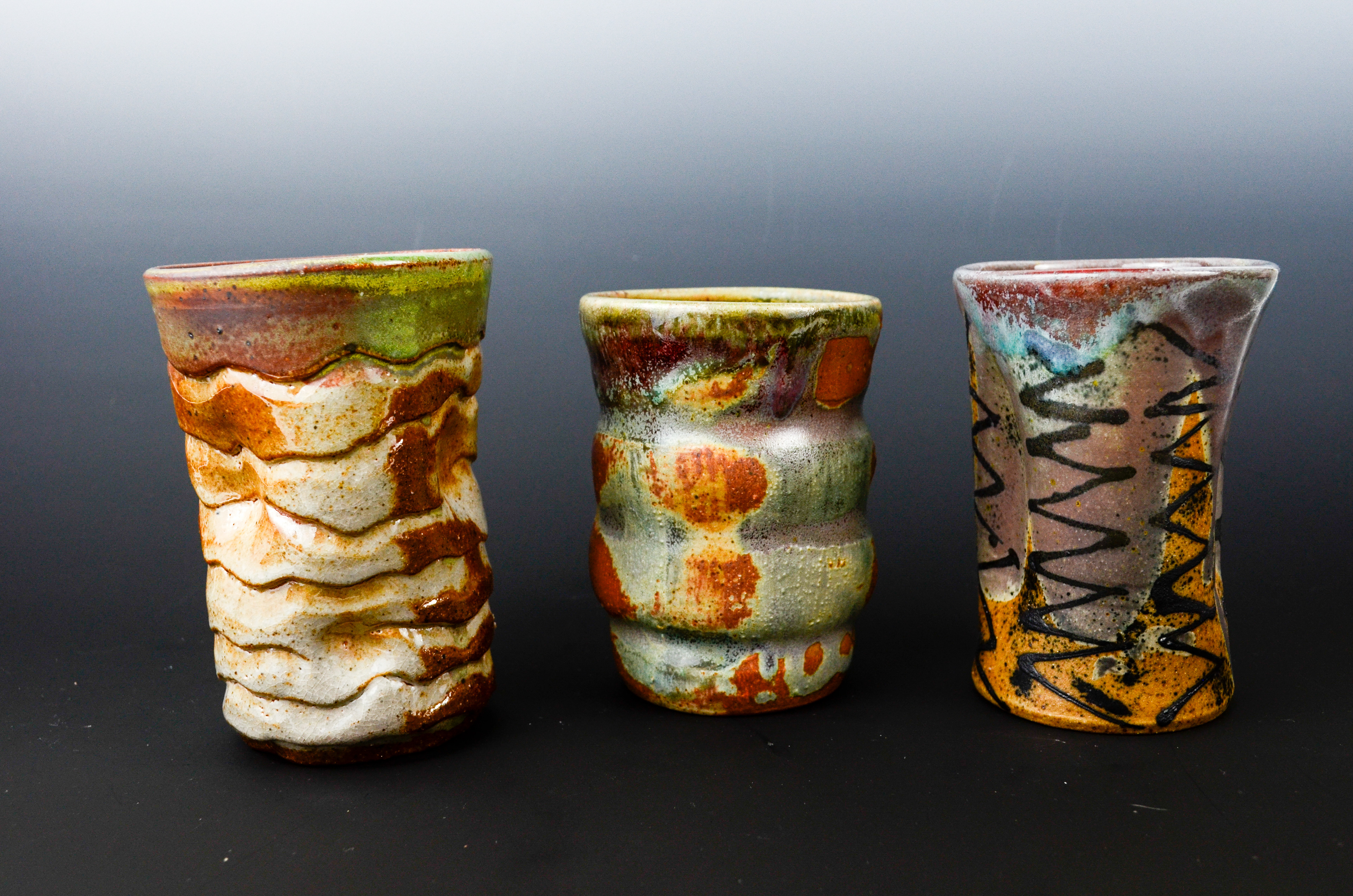 Soda Fired ^6 Cups, 2024
