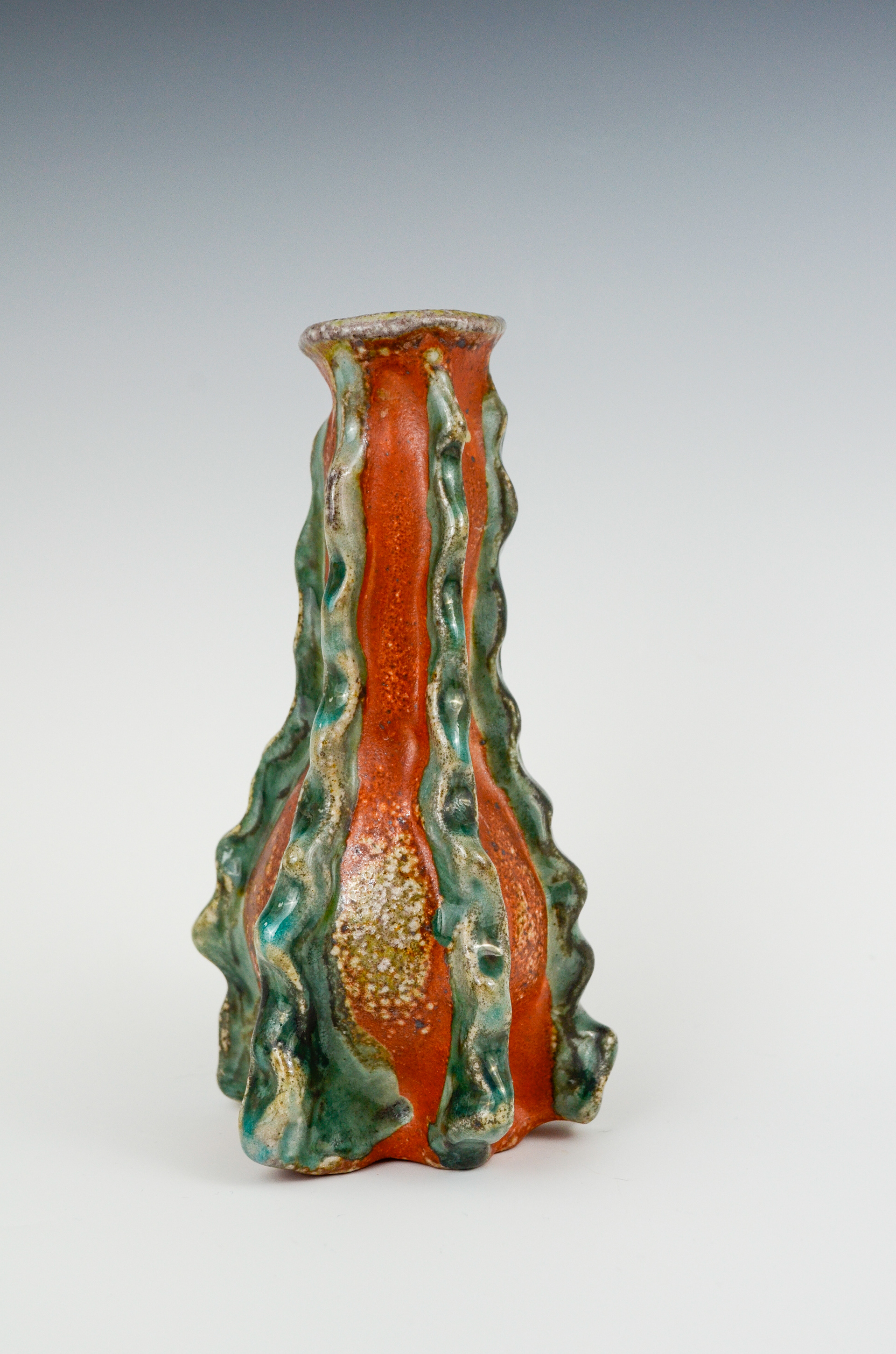 Ridges Vase, 2025 (soda fired)