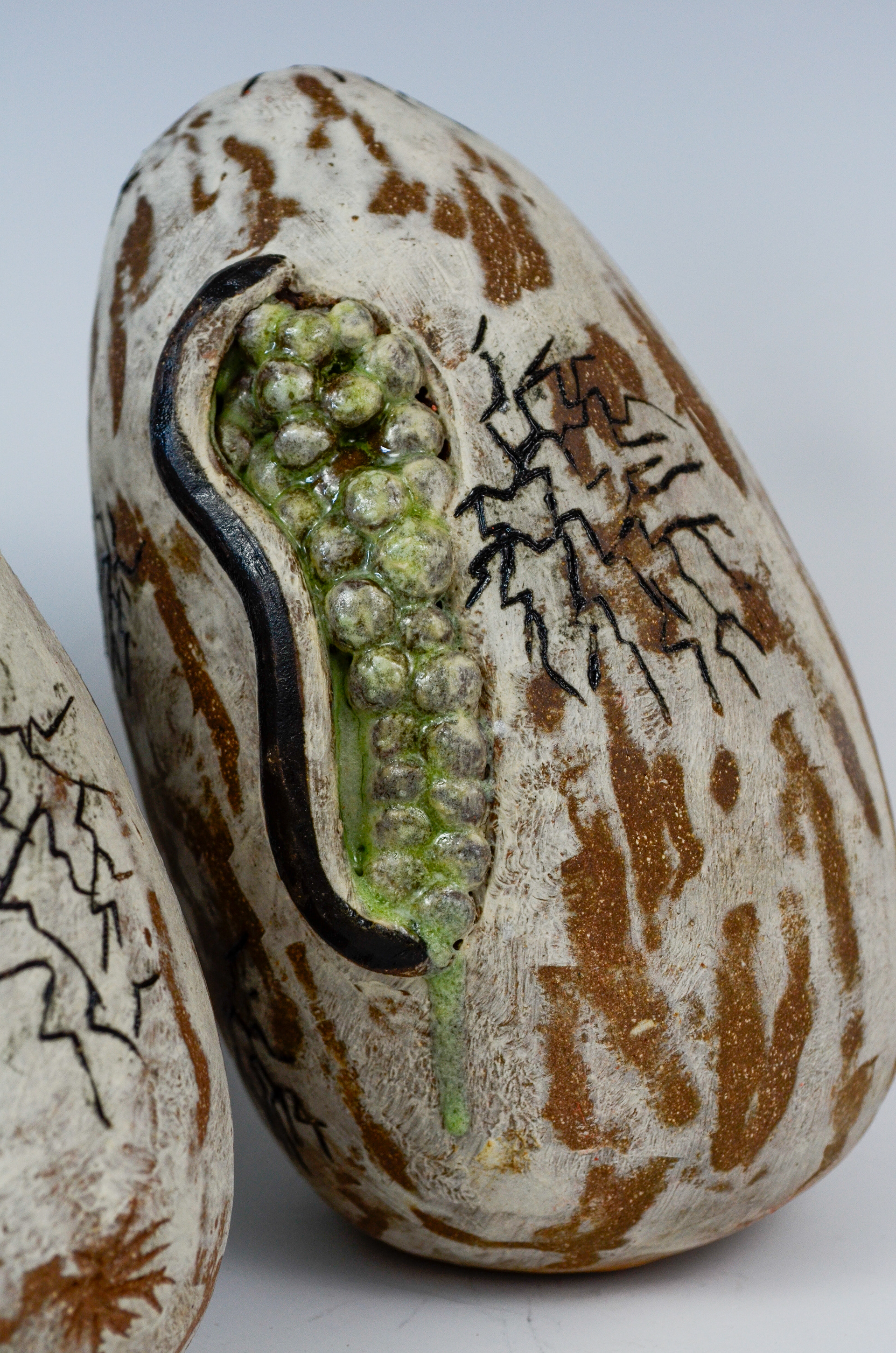 Meta Eggs, 2026 (once-fired oxidation)