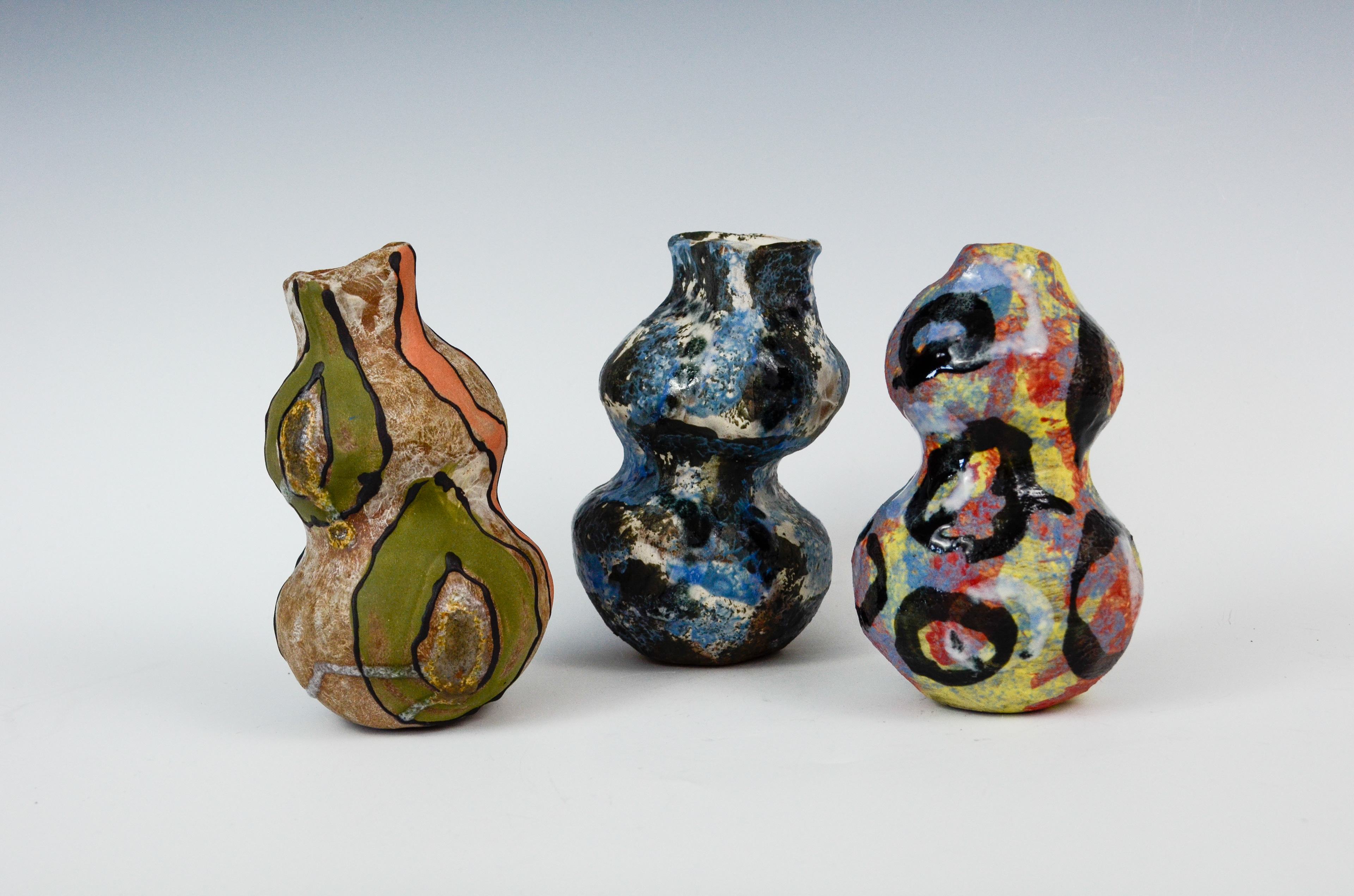 Pinched Vases, 2026 (once-fired oxidation)