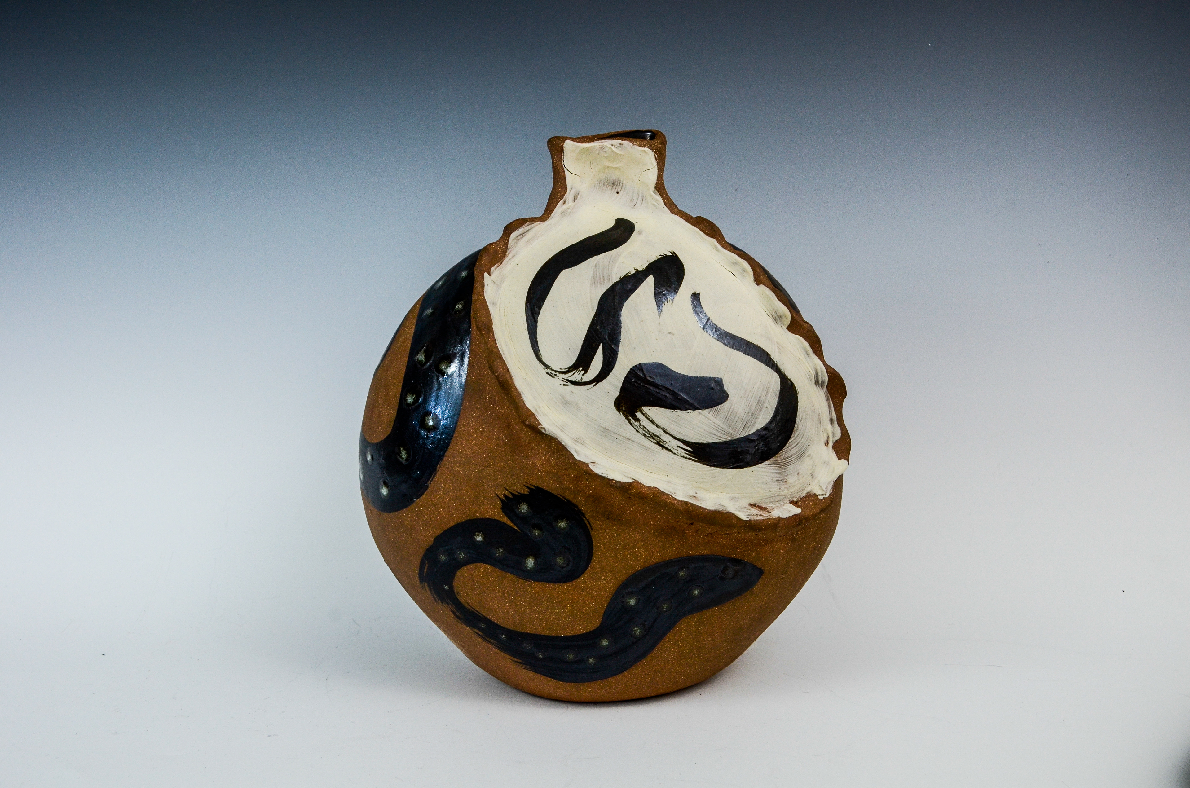 Squiggle, 2026 (once-fired oxidation)